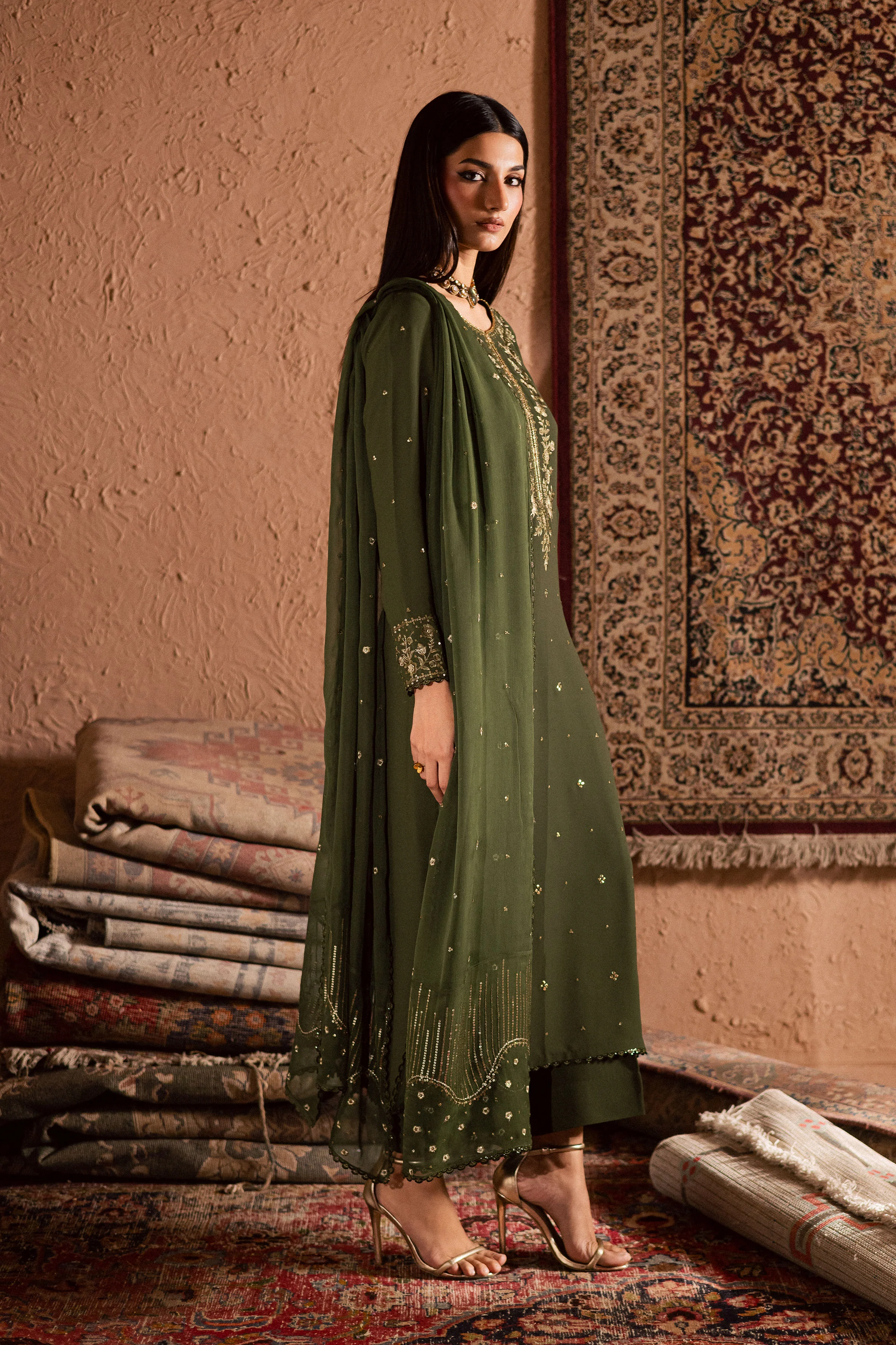 Dark Jade 3Pc- Festive Luxe Pret - Image 3