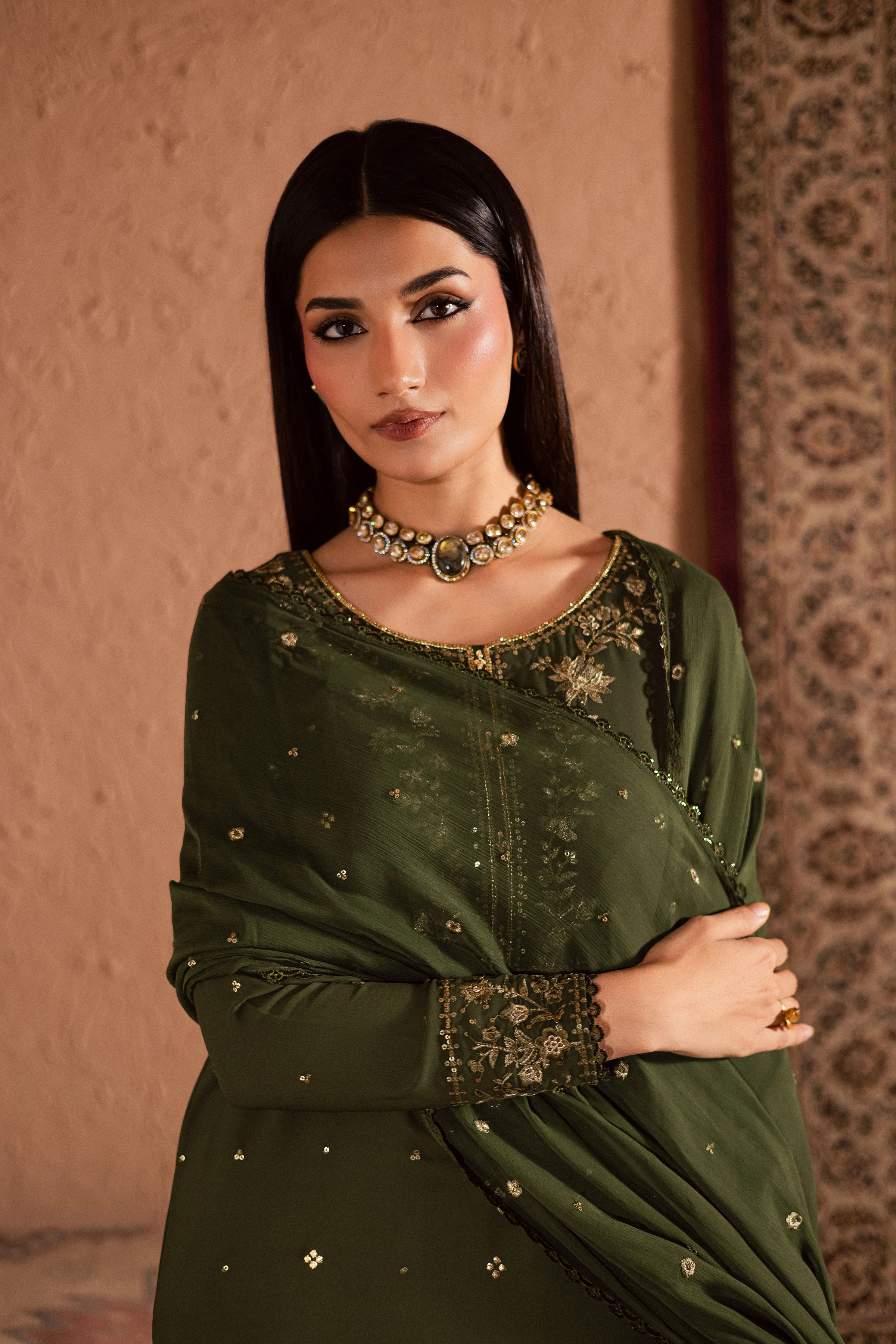 Dark Jade 3Pc- Festive Luxe Pret - Image 4