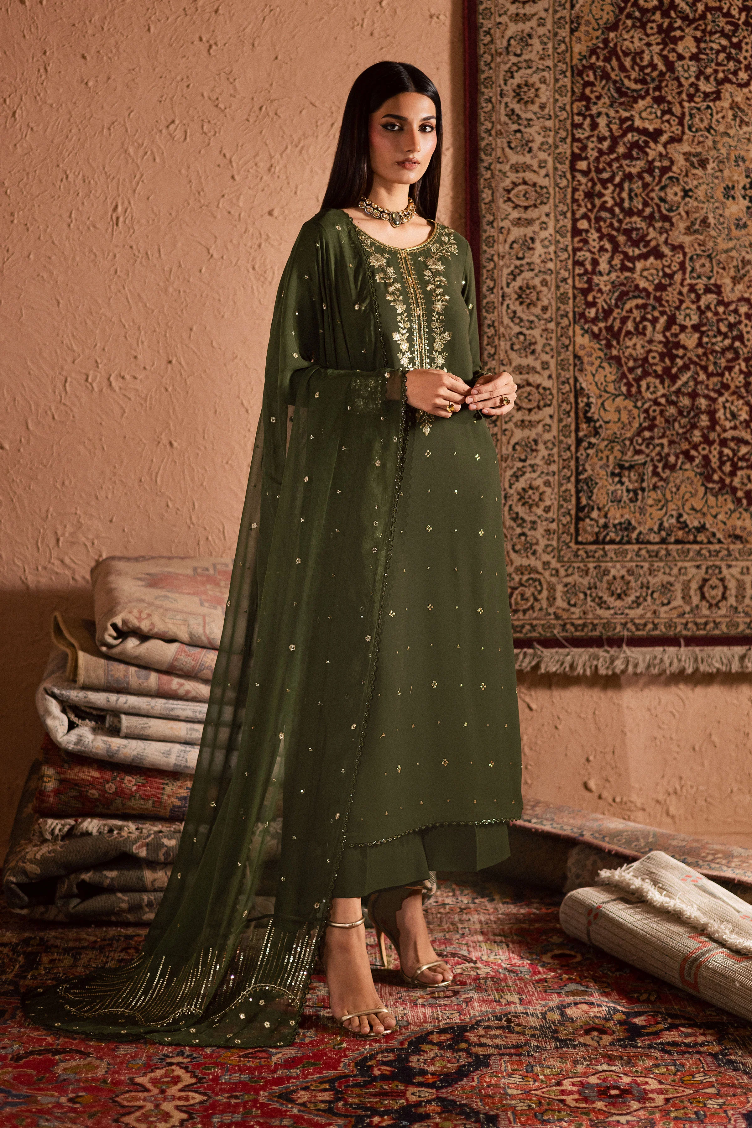 Dark Jade 3Pc- Festive Luxe Pret - Image 6
