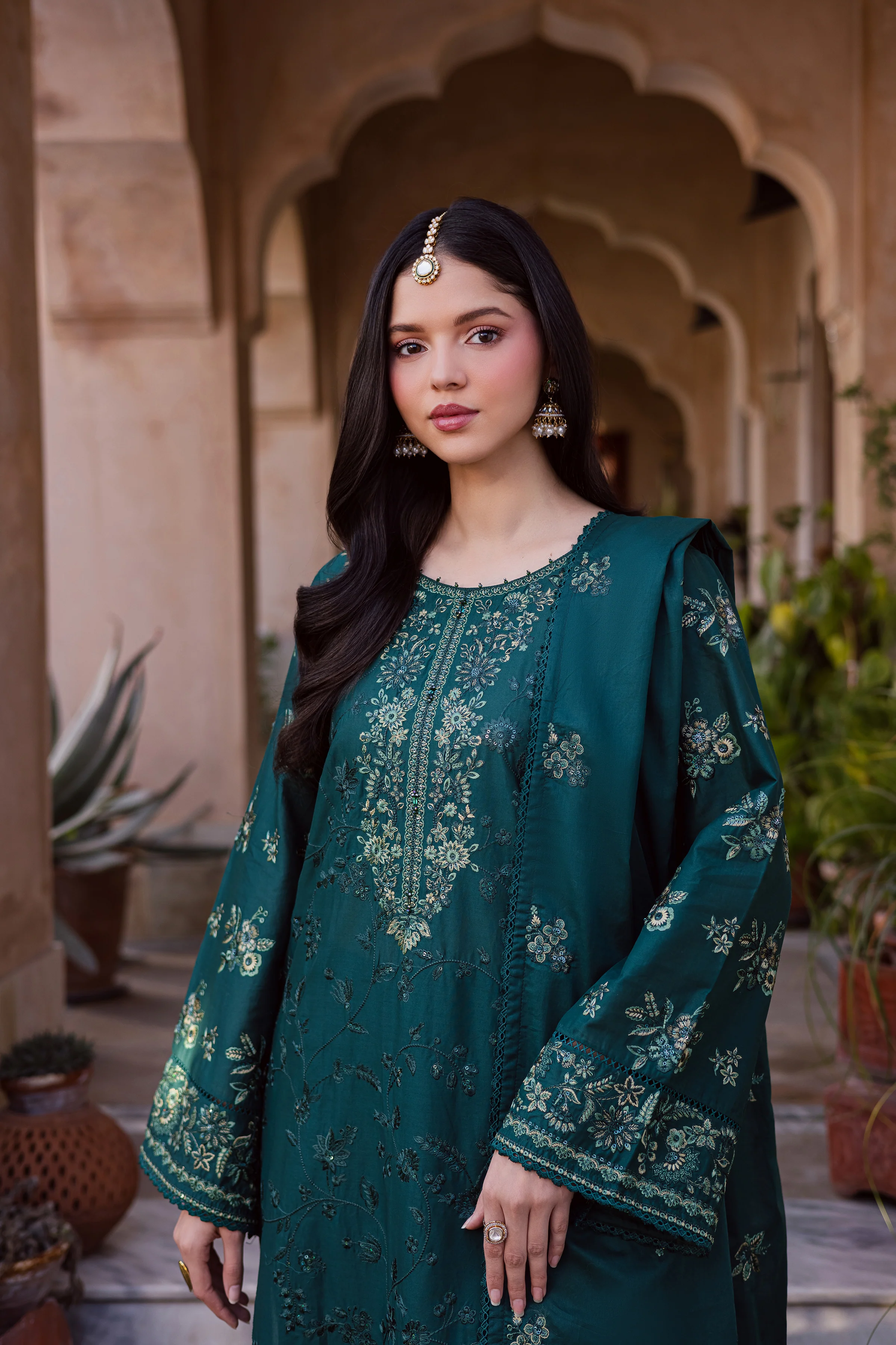 Darosham 3Pc - Festive Embroidered Lawn - Image 2