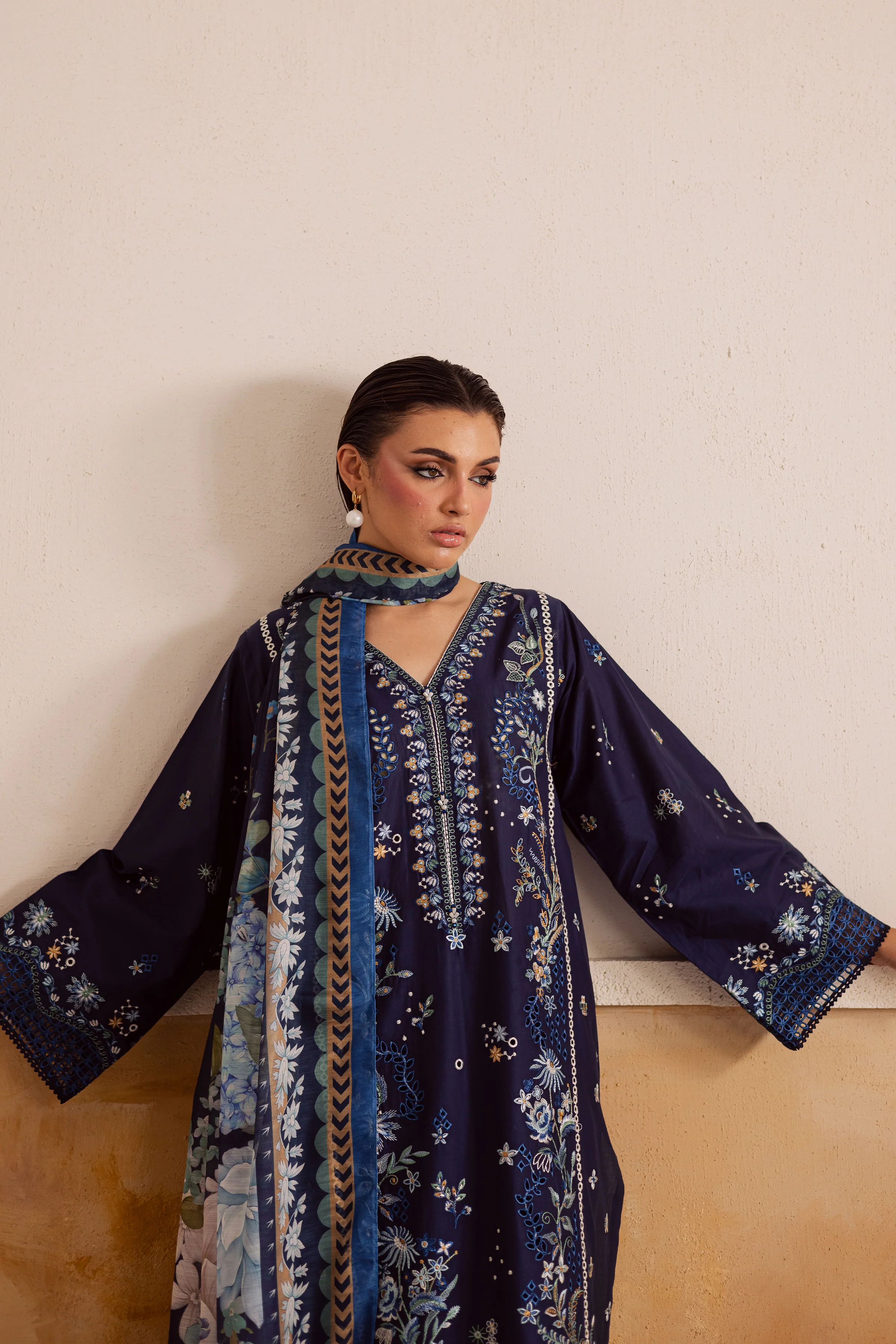 Darya 3Pc - Embroidered Lawn Pret - Image 6