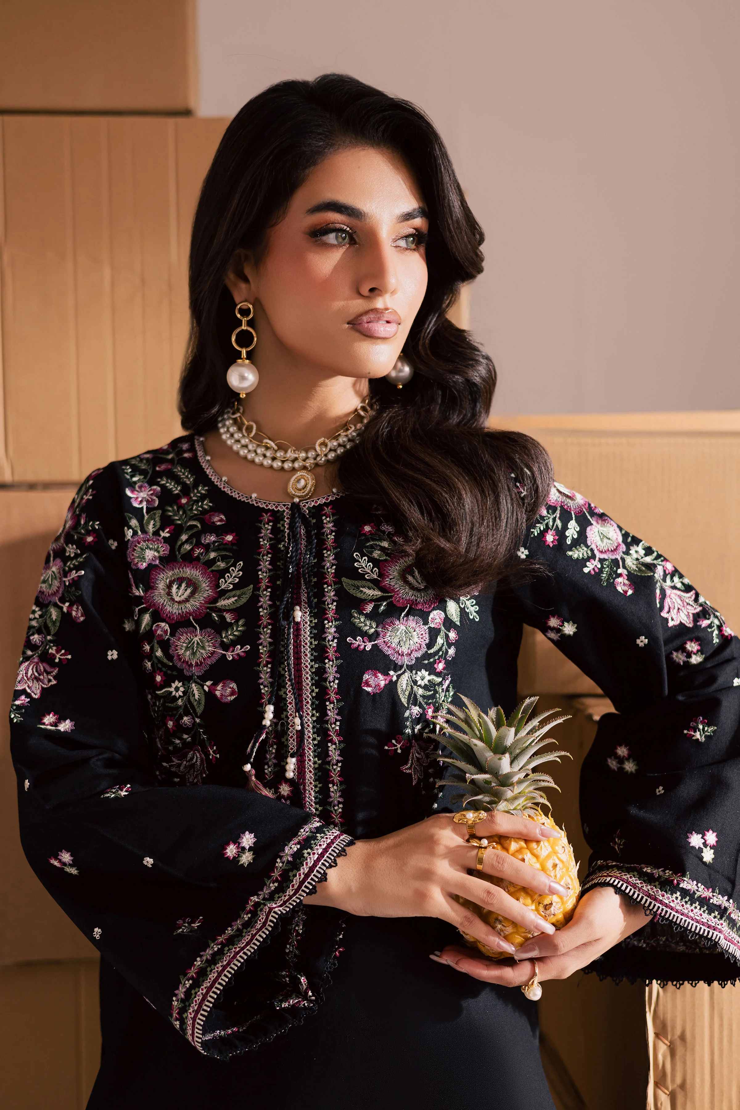 Deejo 2Pc - Embroidered Khaddar Dress - Image 2