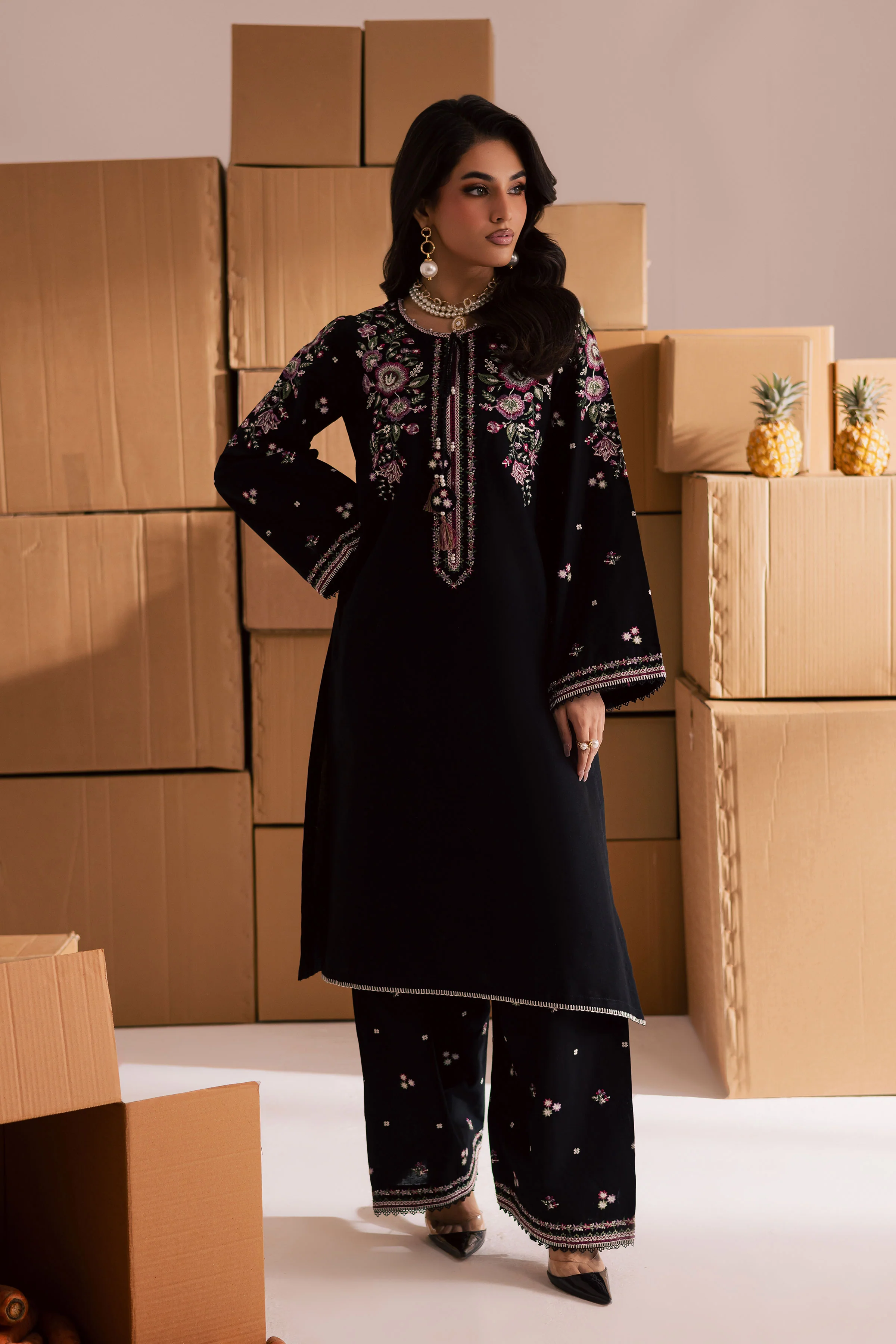 Deejo 2Pc - Embroidered Khaddar Dress - Image 3