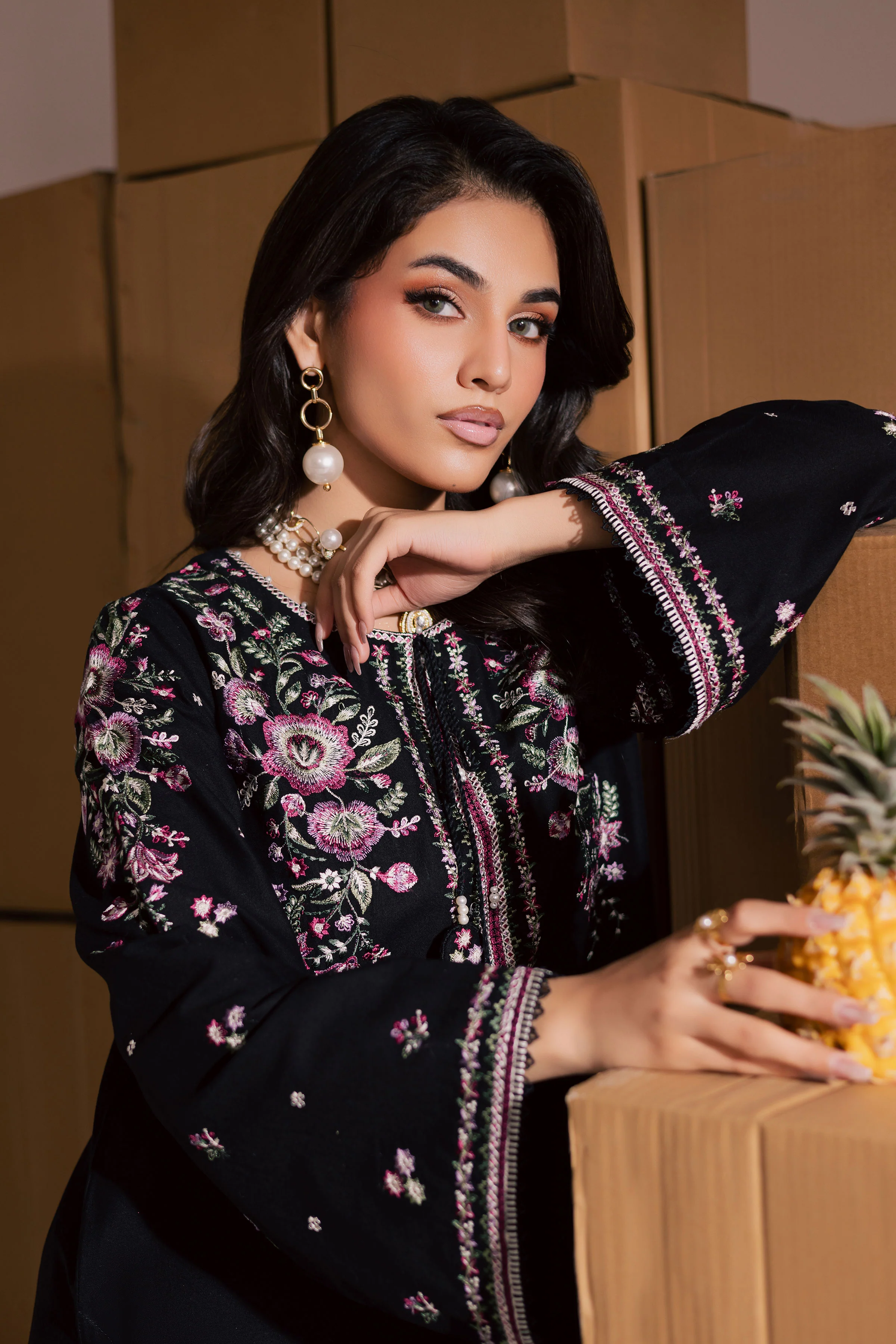 Deejo 2Pc - Embroidered Khaddar Dress - Image 4