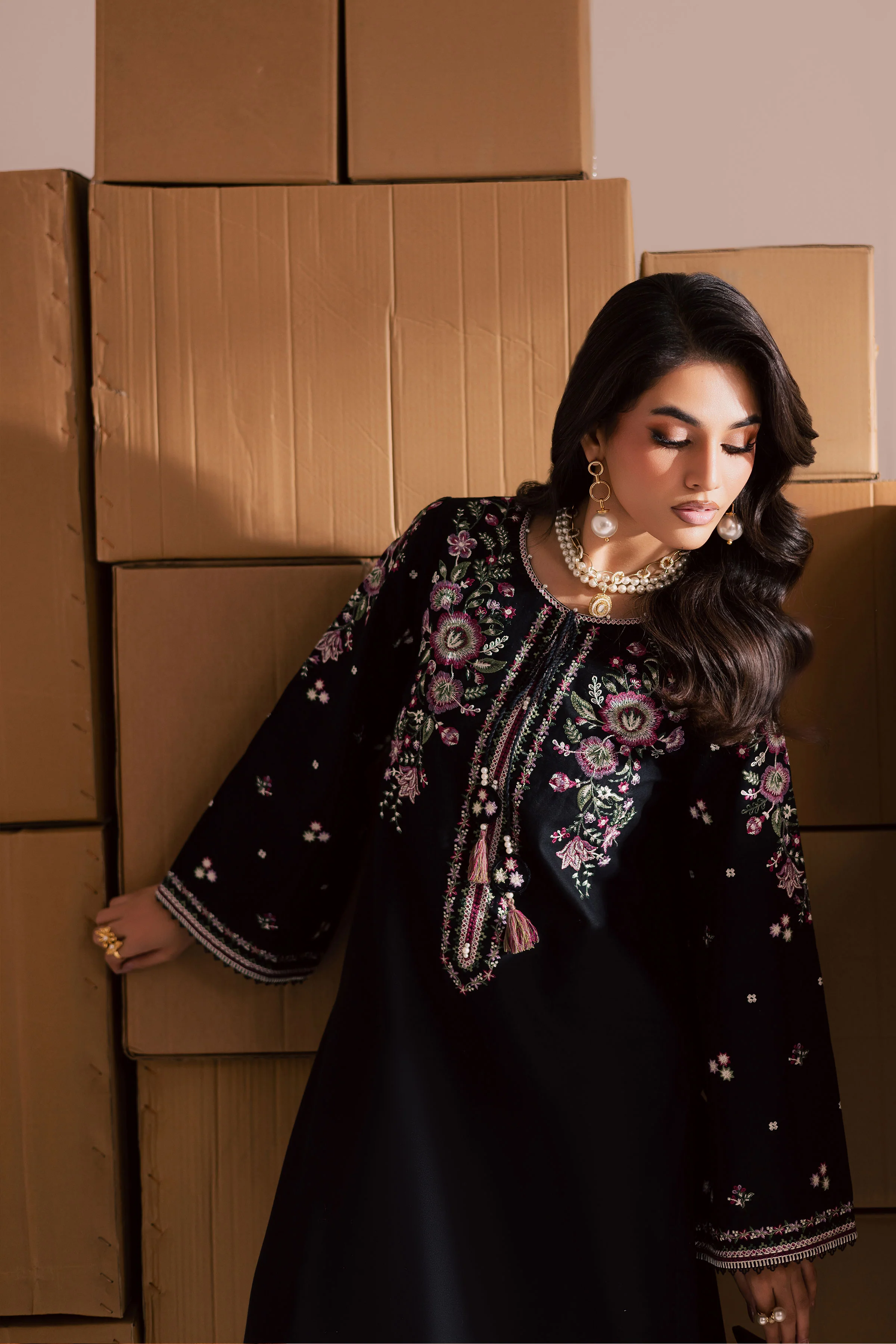 Deejo 2Pc - Embroidered Khaddar Dress - Image 6