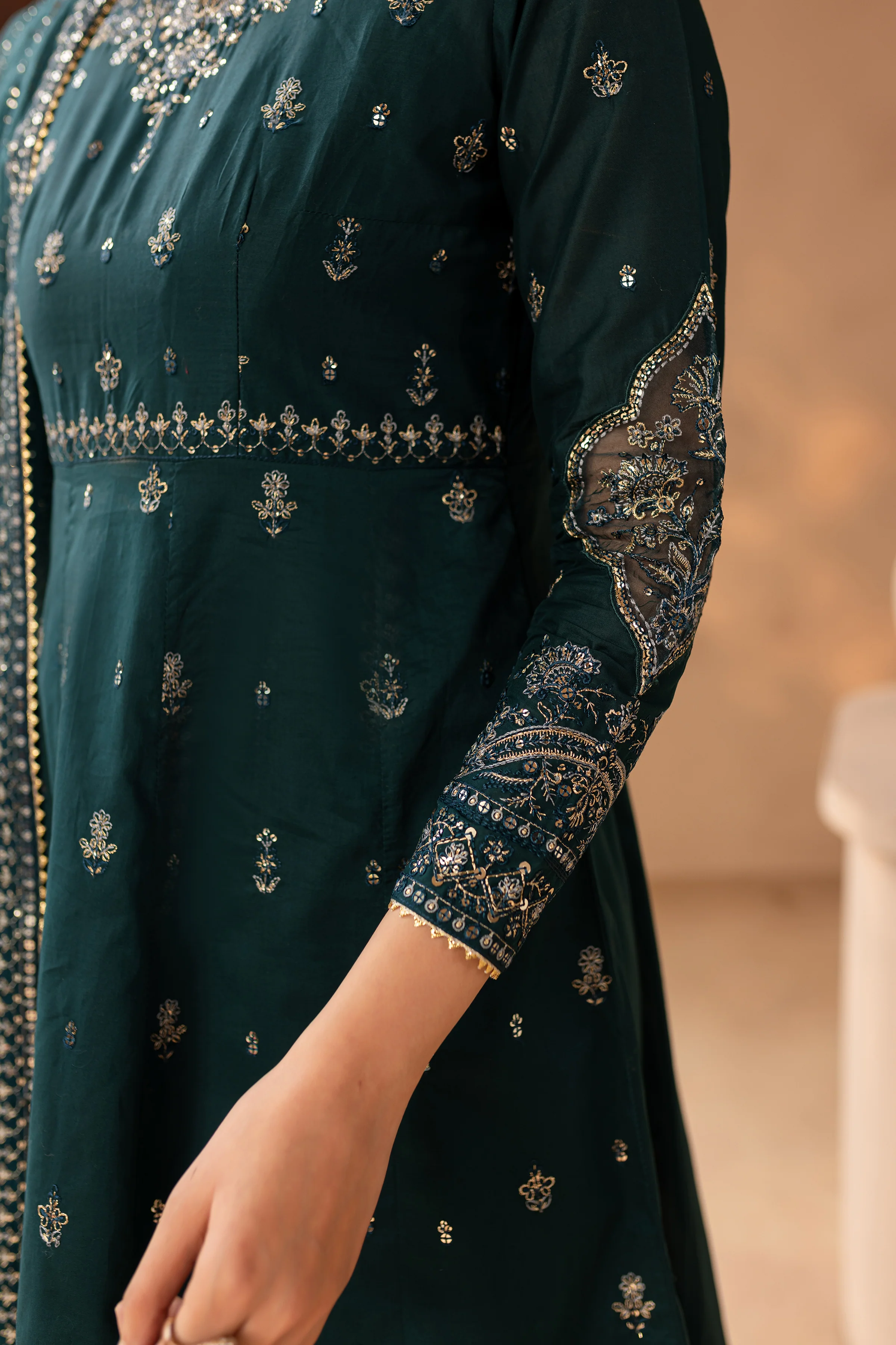 Delvin 3Pc - Embroidered Lawn Dress - Image 9
