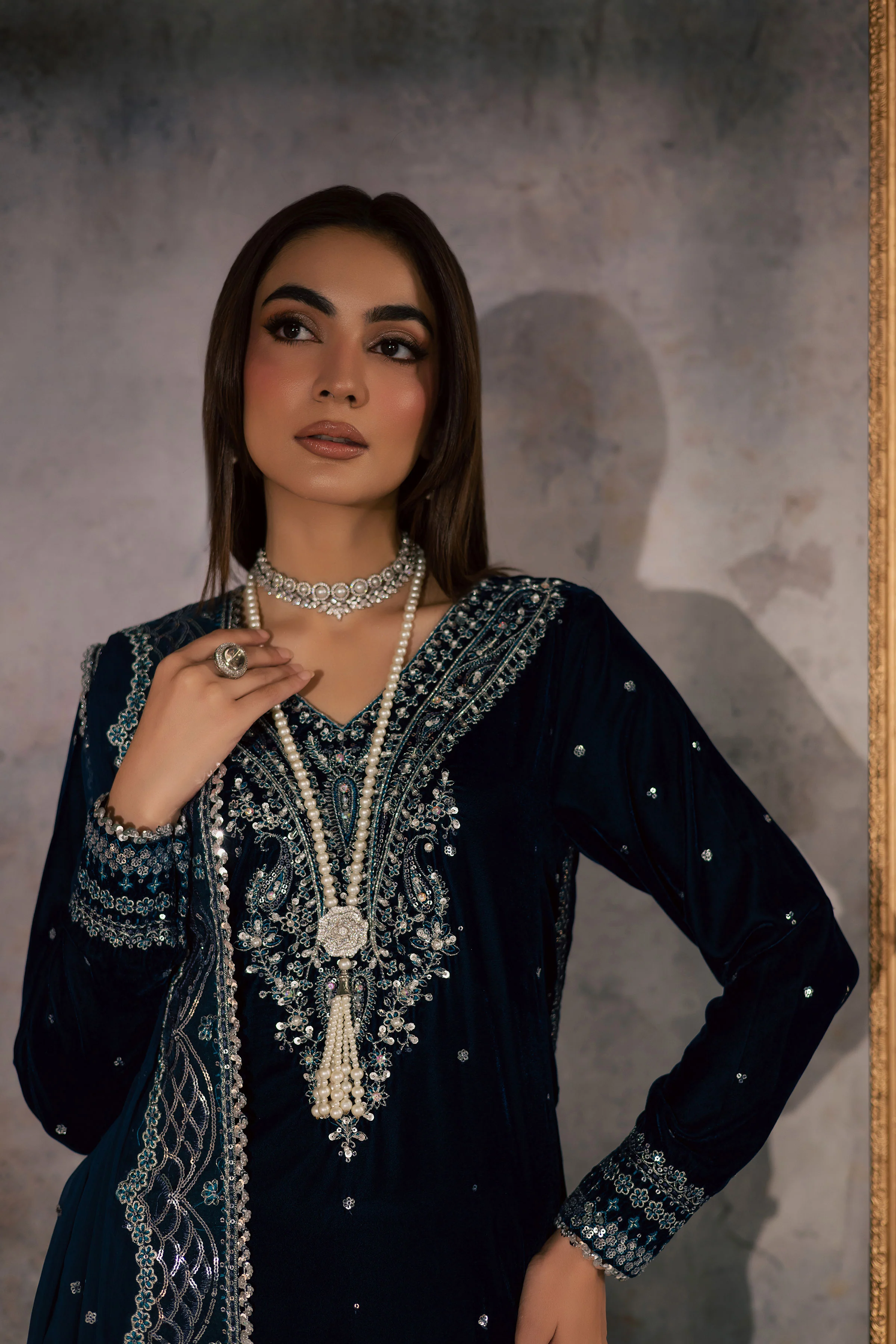 Deniz 3Pc - Velvet Formal Dress - Image 6