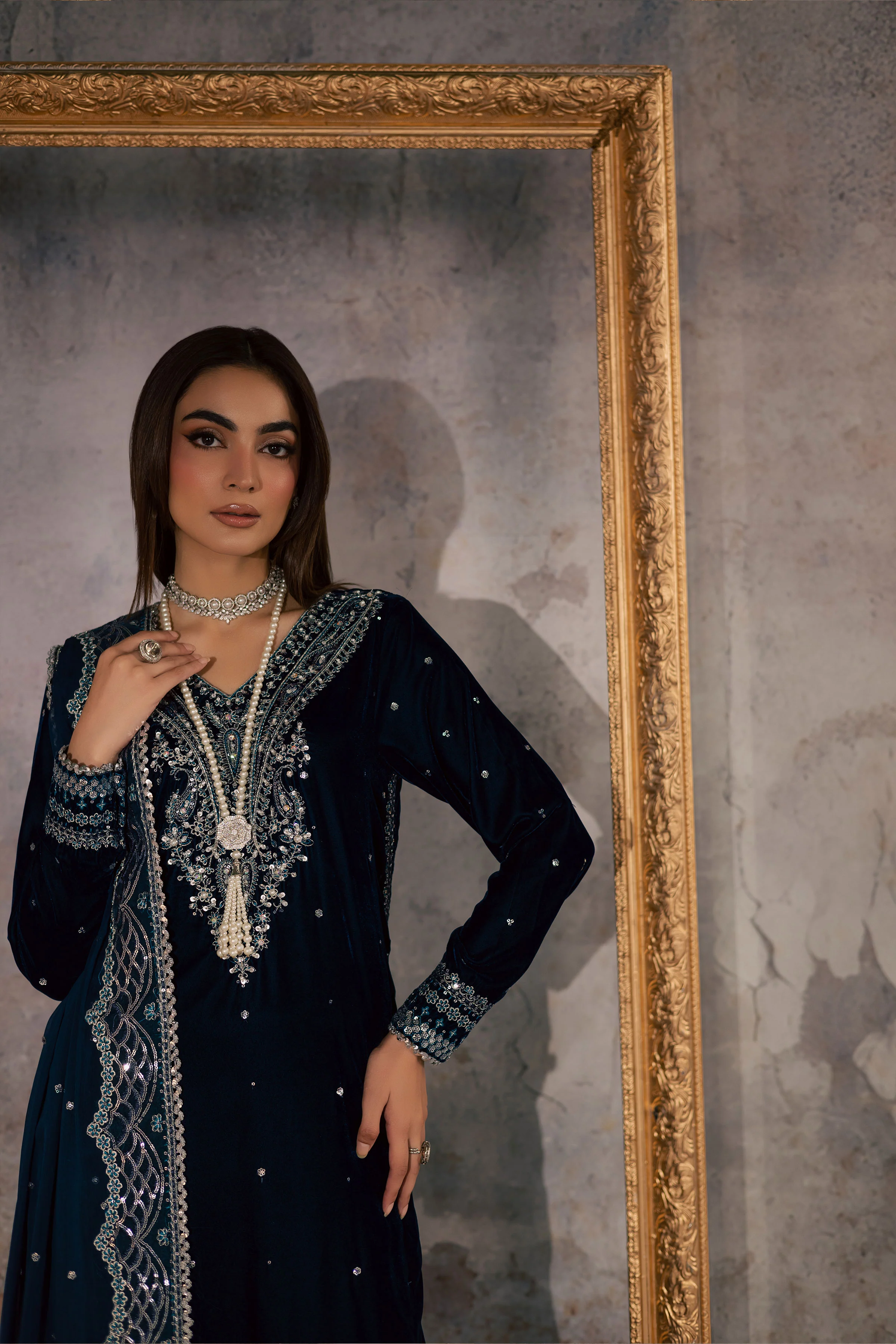 Deniz 3Pc - Velvet Formal Dress - Image 8