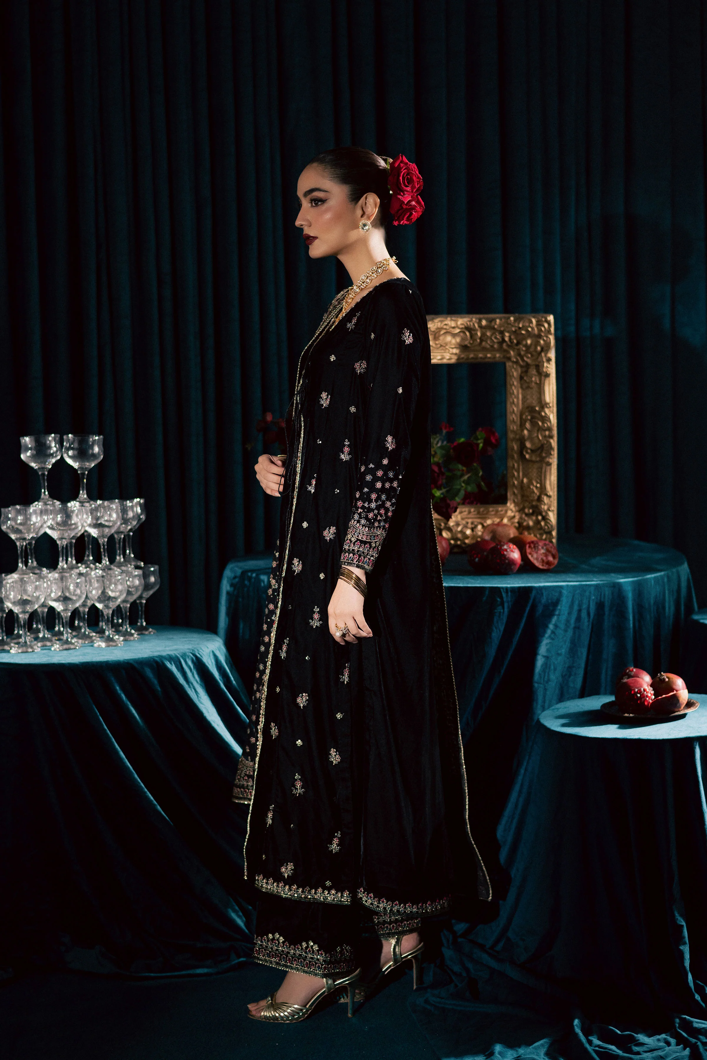Diamond Black 3Pc - Velvet Formal Dress - Image 11