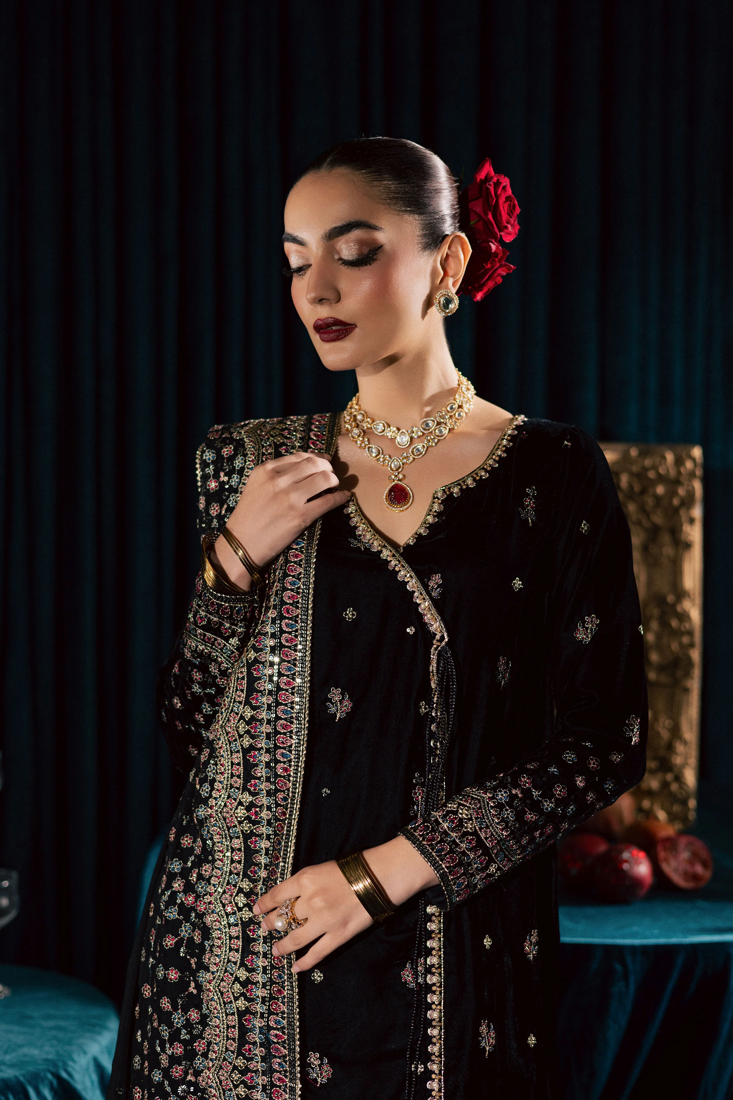 Diamond Black 3Pc - Velvet Formal Dress - Image 2