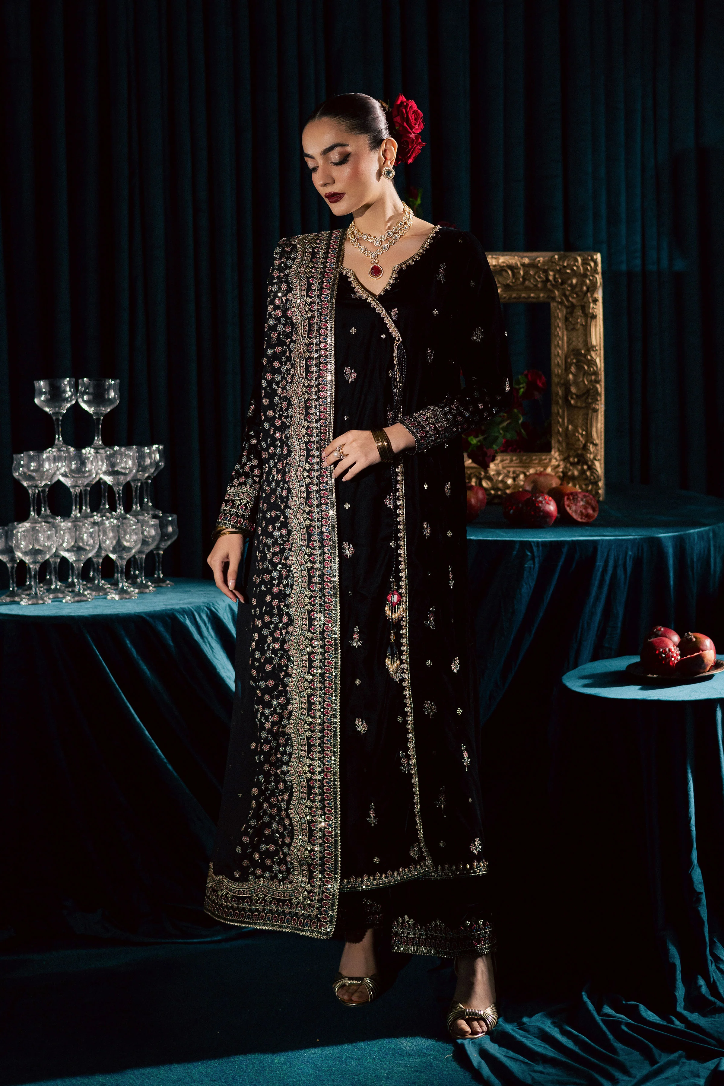 Diamond Black 3Pc - Velvet Formal Dress - Image 3