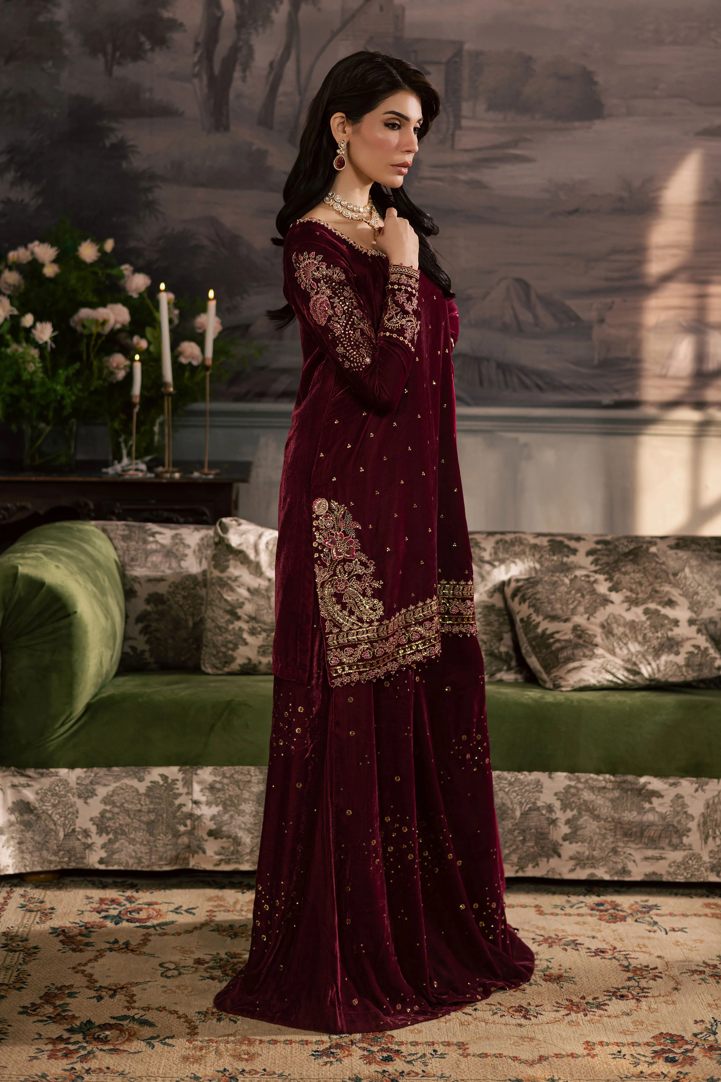 Dust Rose 3Pc - Velvet Luxe Pret - Image 4