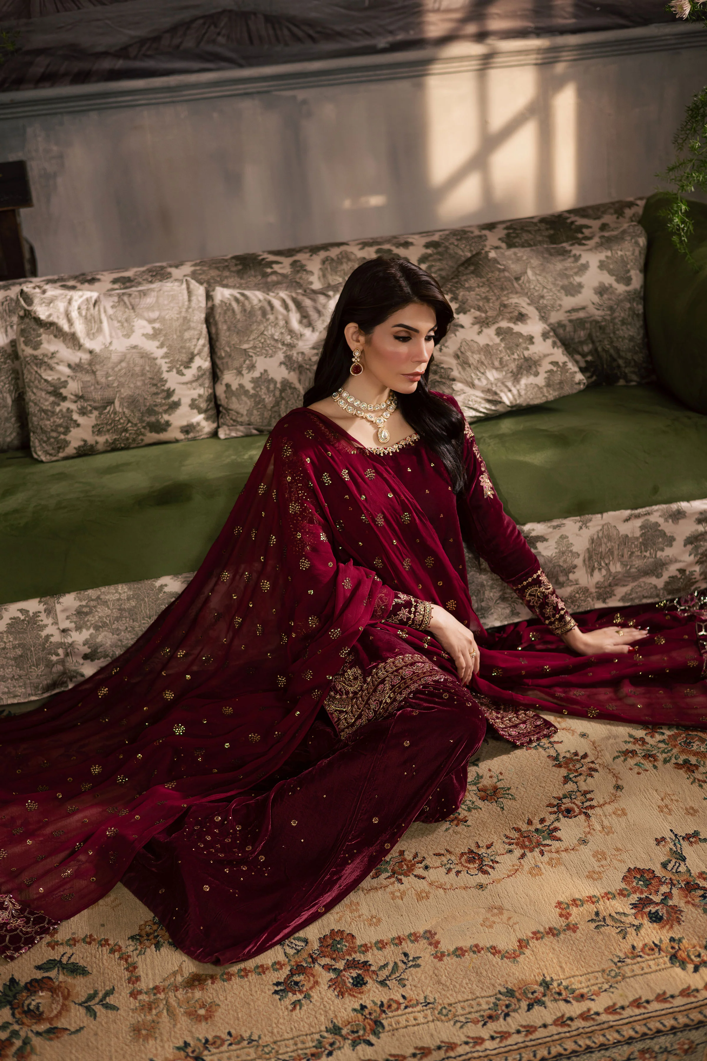 Dust Rose 3Pc - Velvet Luxe Pret - Image 6