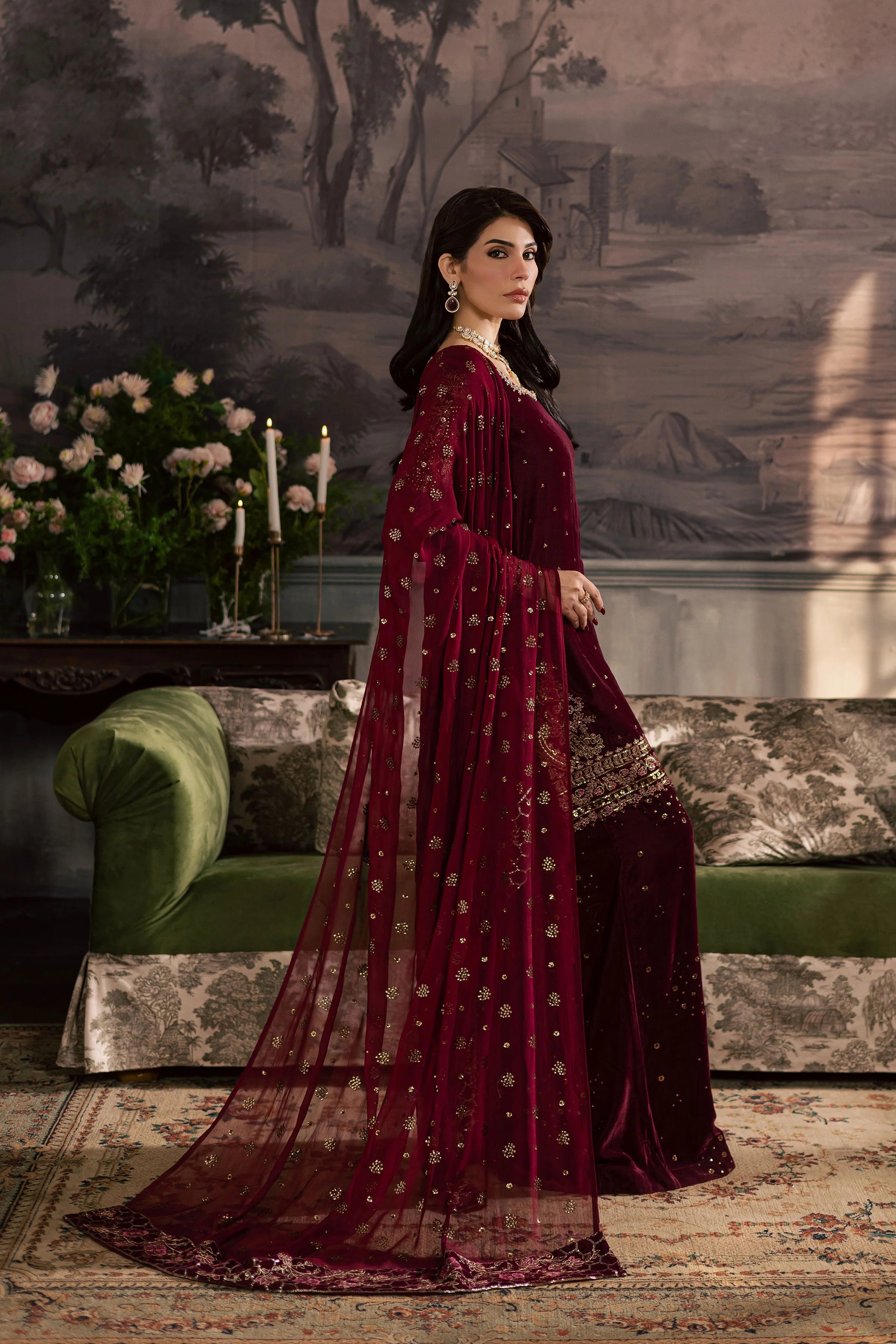 Dust Rose 3Pc - Velvet Luxe Pret - Image 7