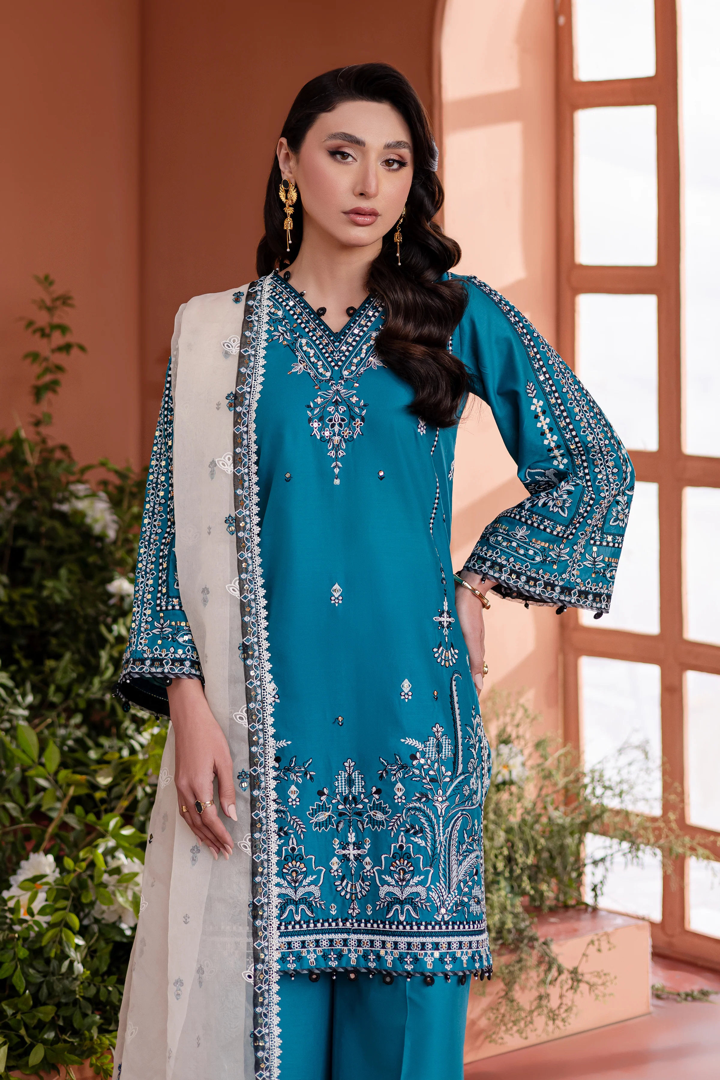 Edinaa 3Pc - Embroidered Lawn Dress - Image 2