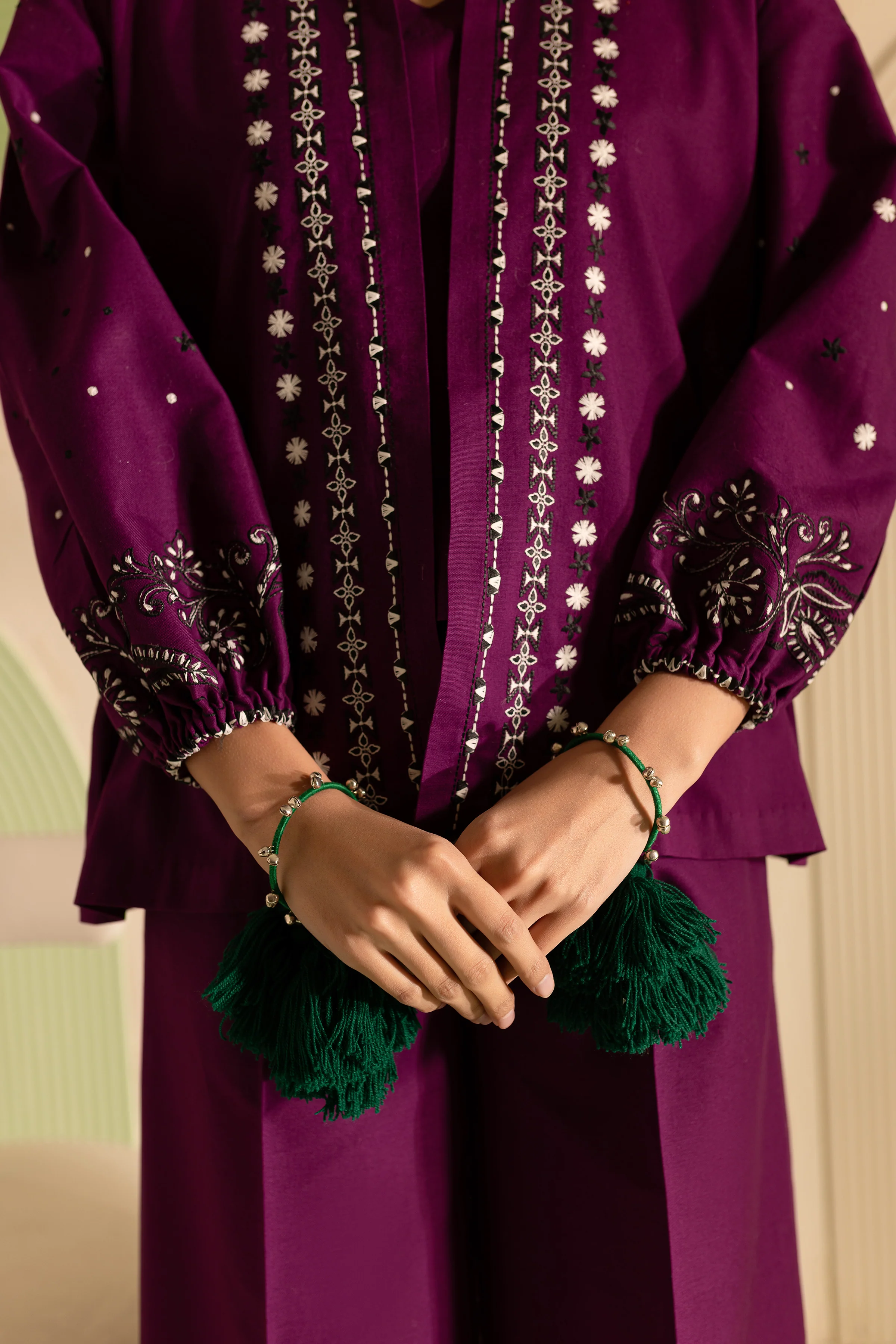 Edwina 3Pc - Embroidered Khaddar Dress - Image 10