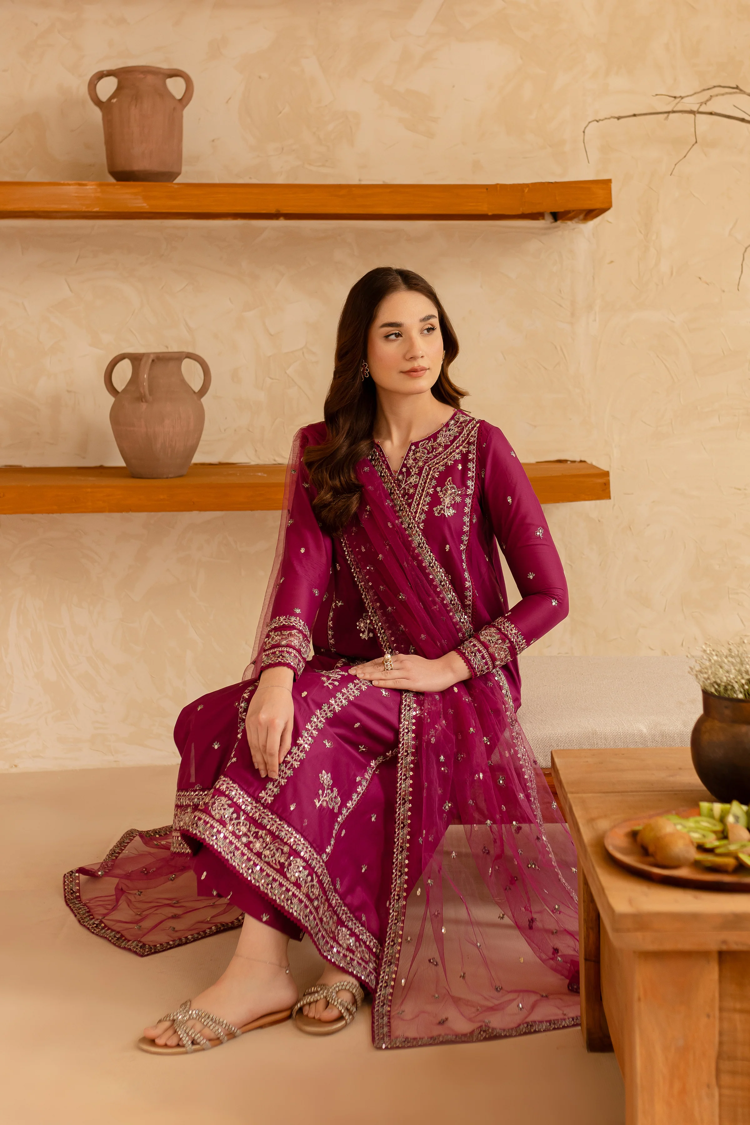 Ehaad 3Pc - Embroidered Lawn Dress - Image 4