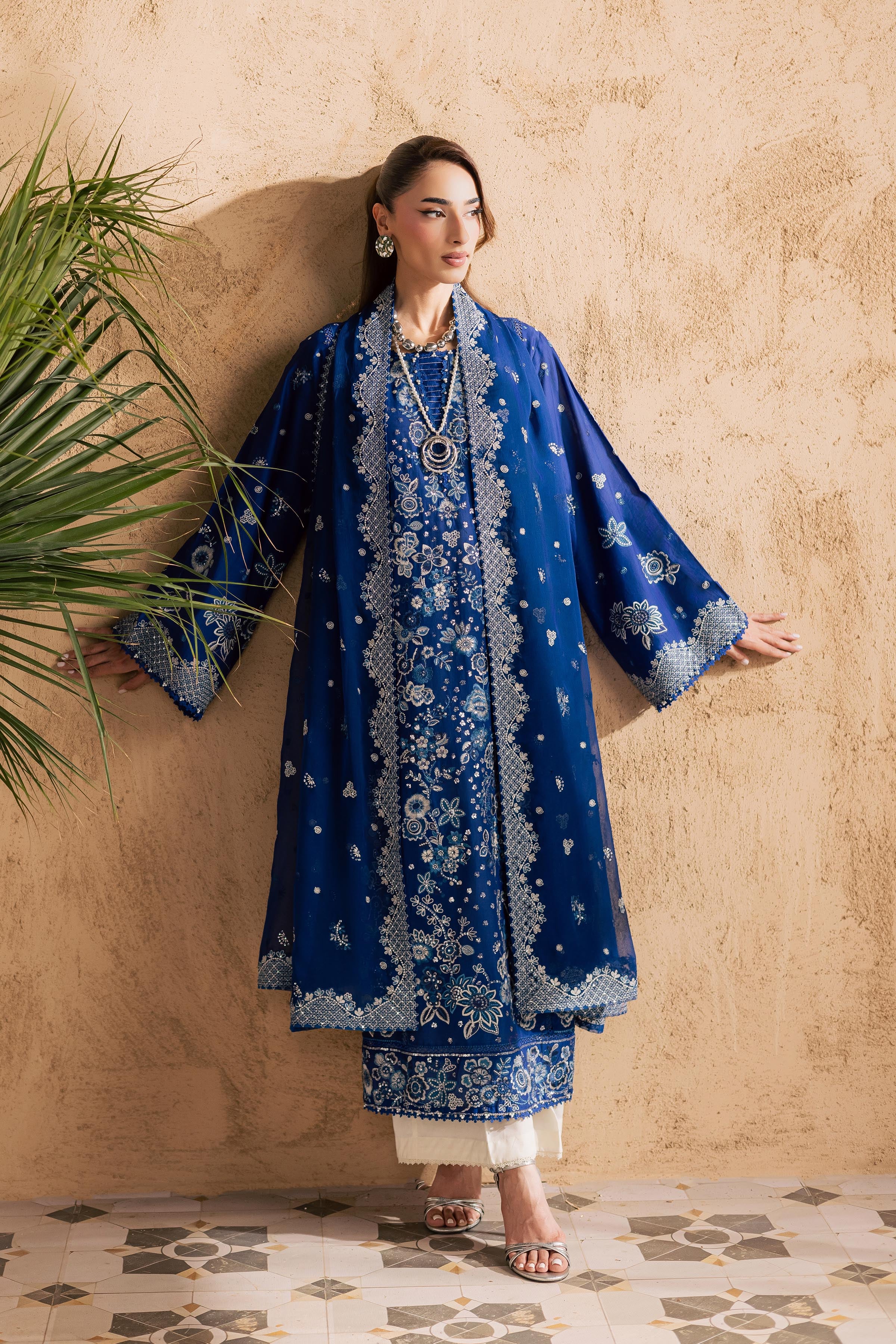 Eirlys 3Pc - Embroidered Festive Pret - Image 6