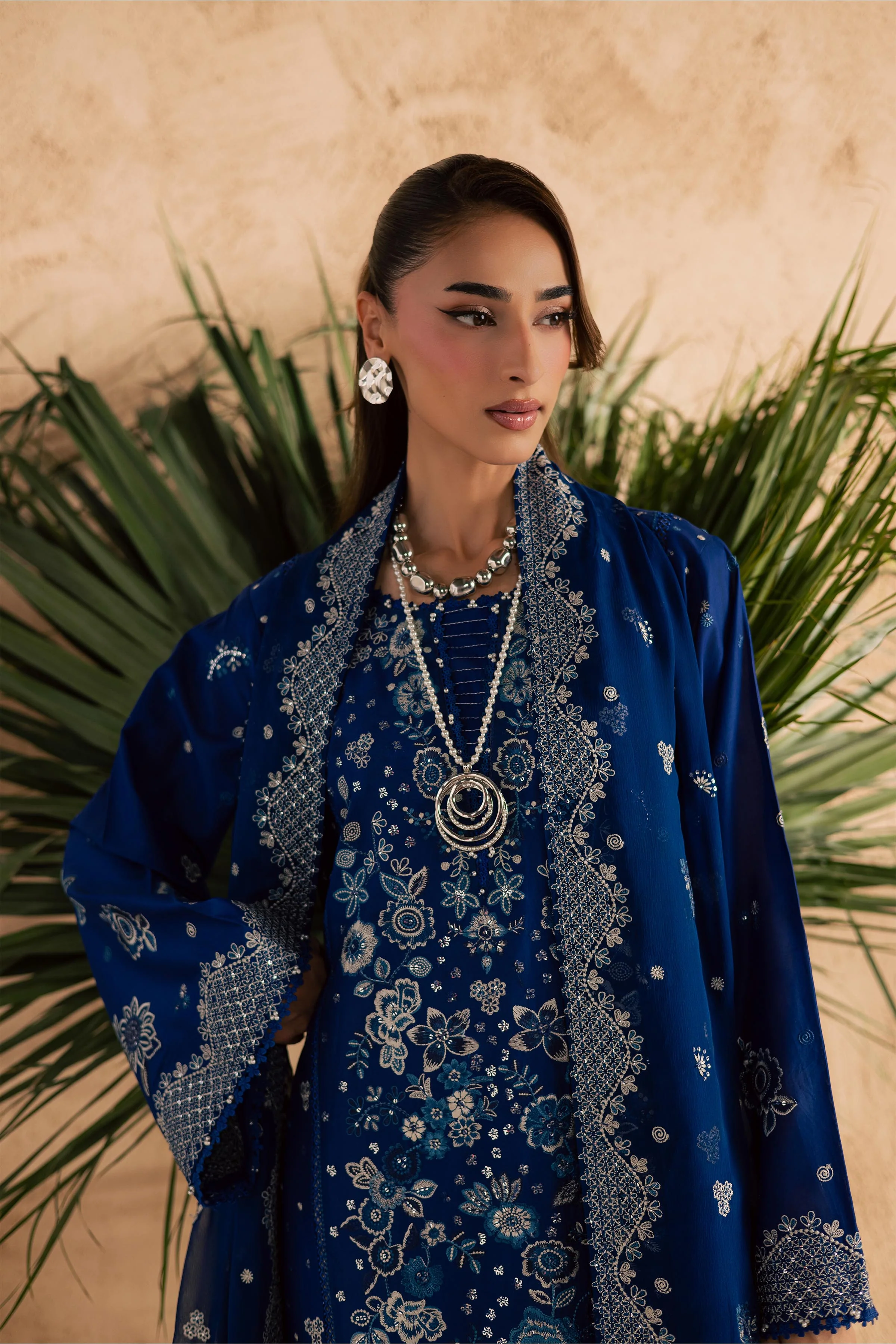 Eirlys 3Pc - Embroidered Festive Pret - Image 7