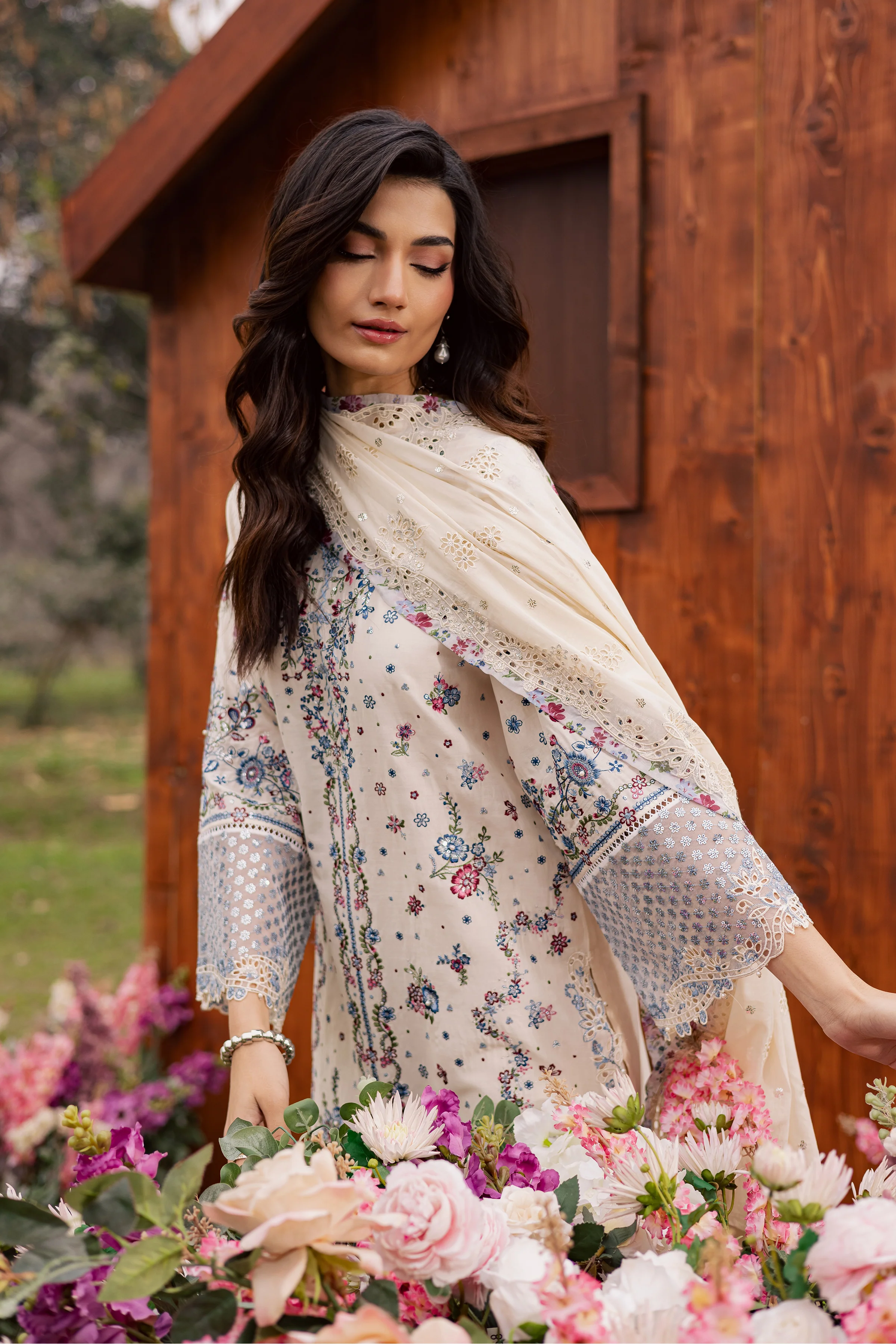 Ela Noor 3Pc - Festive Embroidered Lawn - Image 4