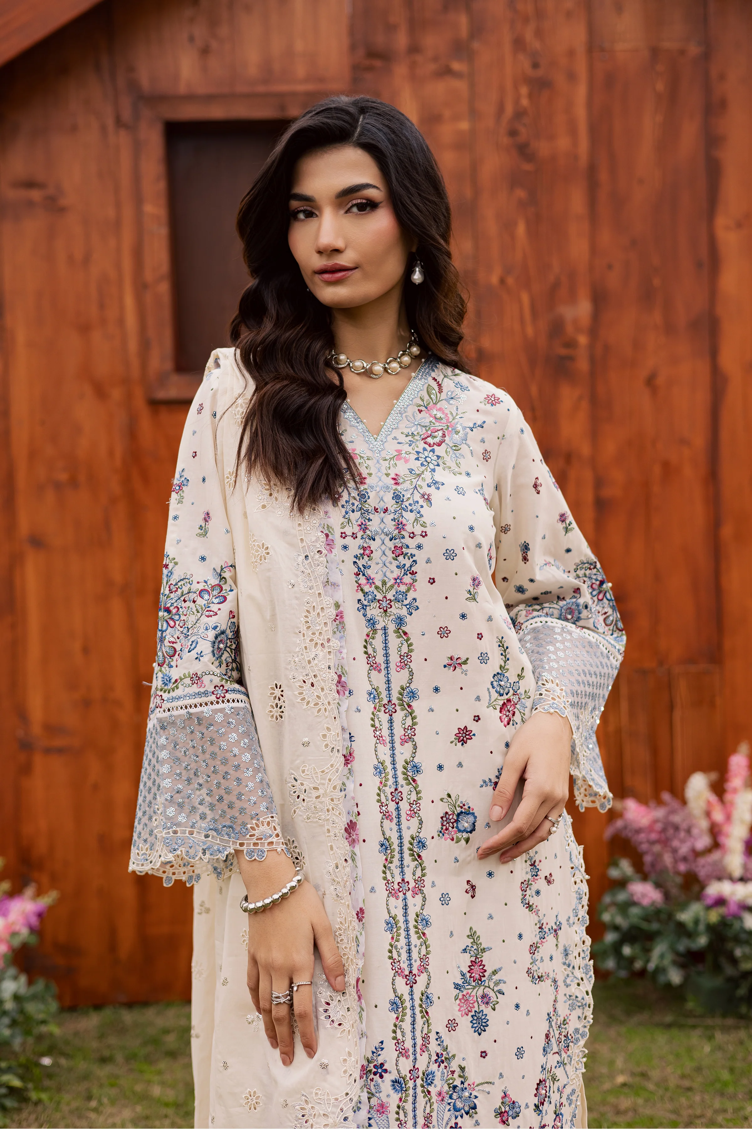 Ela Noor 3Pc - Festive Embroidered Lawn - Image 7