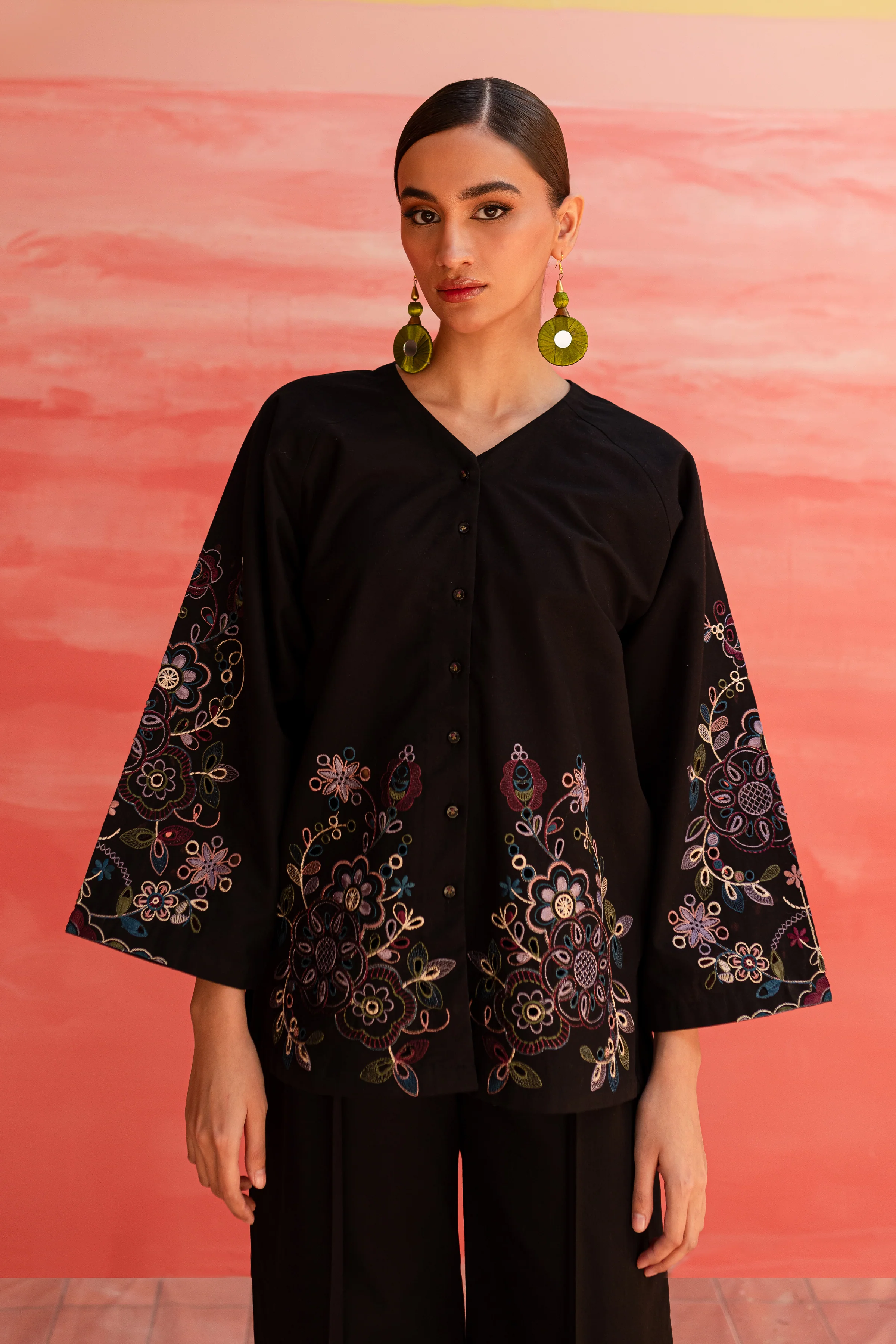 Elanoir 2Pc - Embroidered Khaddar Dress - Image 3
