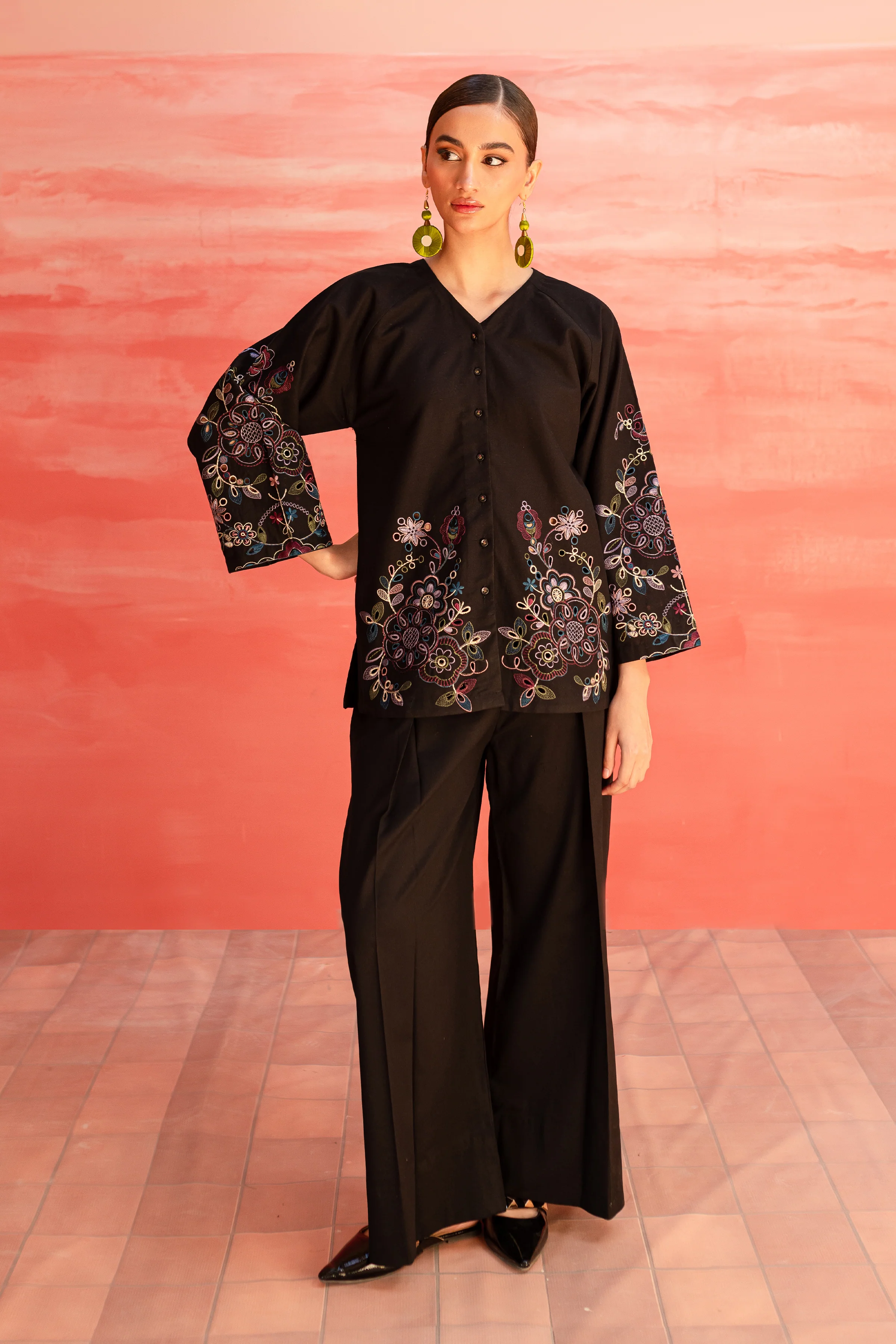 Elanoir 2Pc - Embroidered Khaddar Dress - Image 4