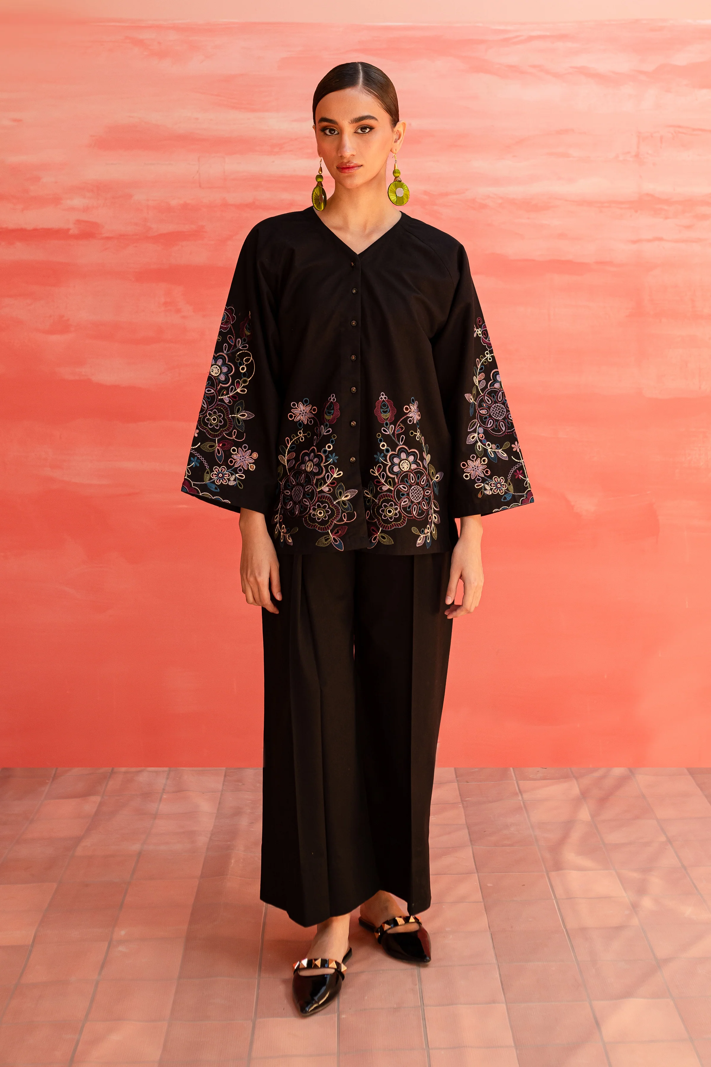 Elanoir 2Pc - Embroidered Khaddar Dress - Image 5