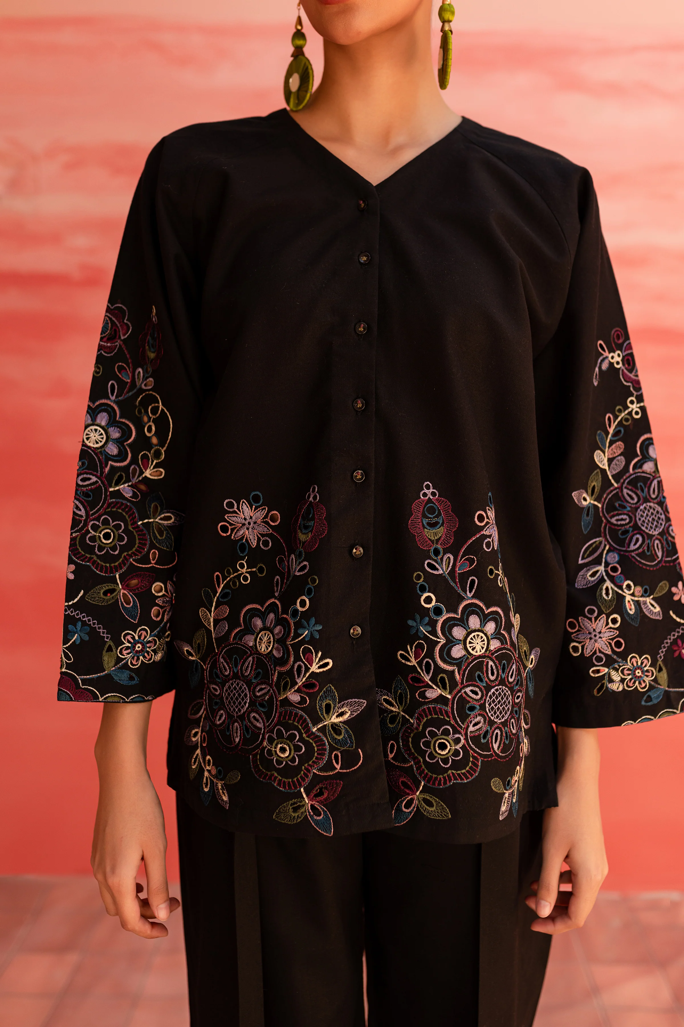 Elanoir 2Pc - Embroidered Khaddar Dress - Image 6