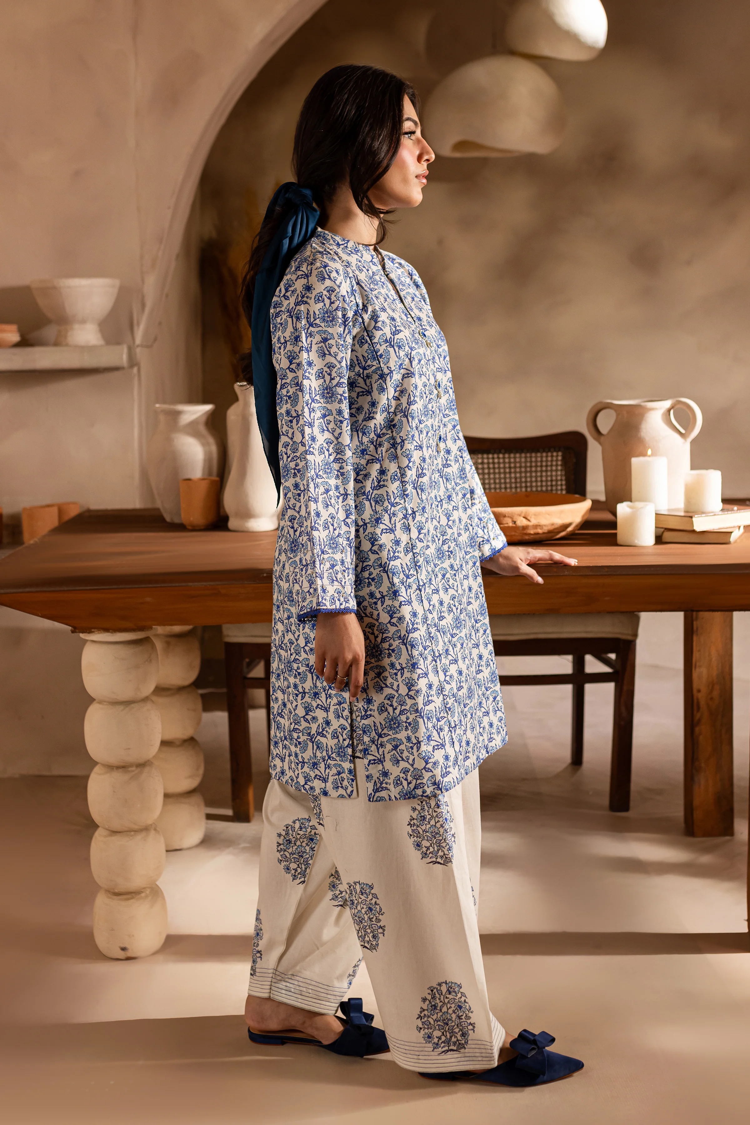 Elara 2Pc - Printed Khaddar Dress - Image 7