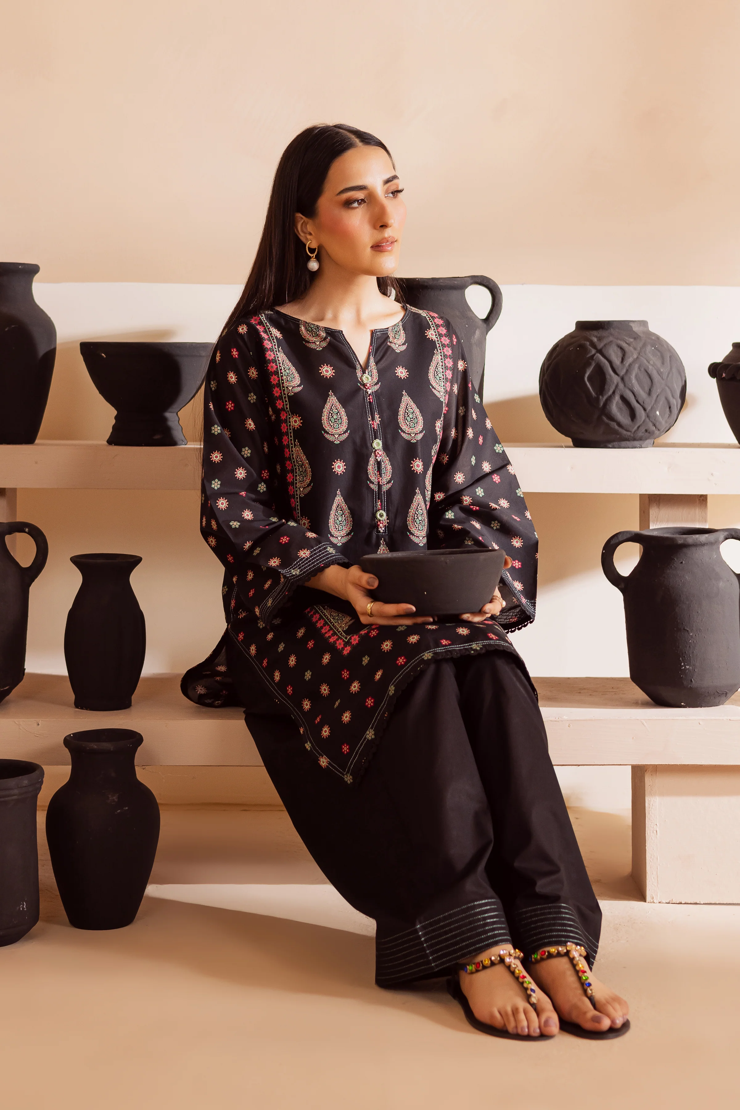 Elia 2Pc - Printed Lawn Dress - Image 3