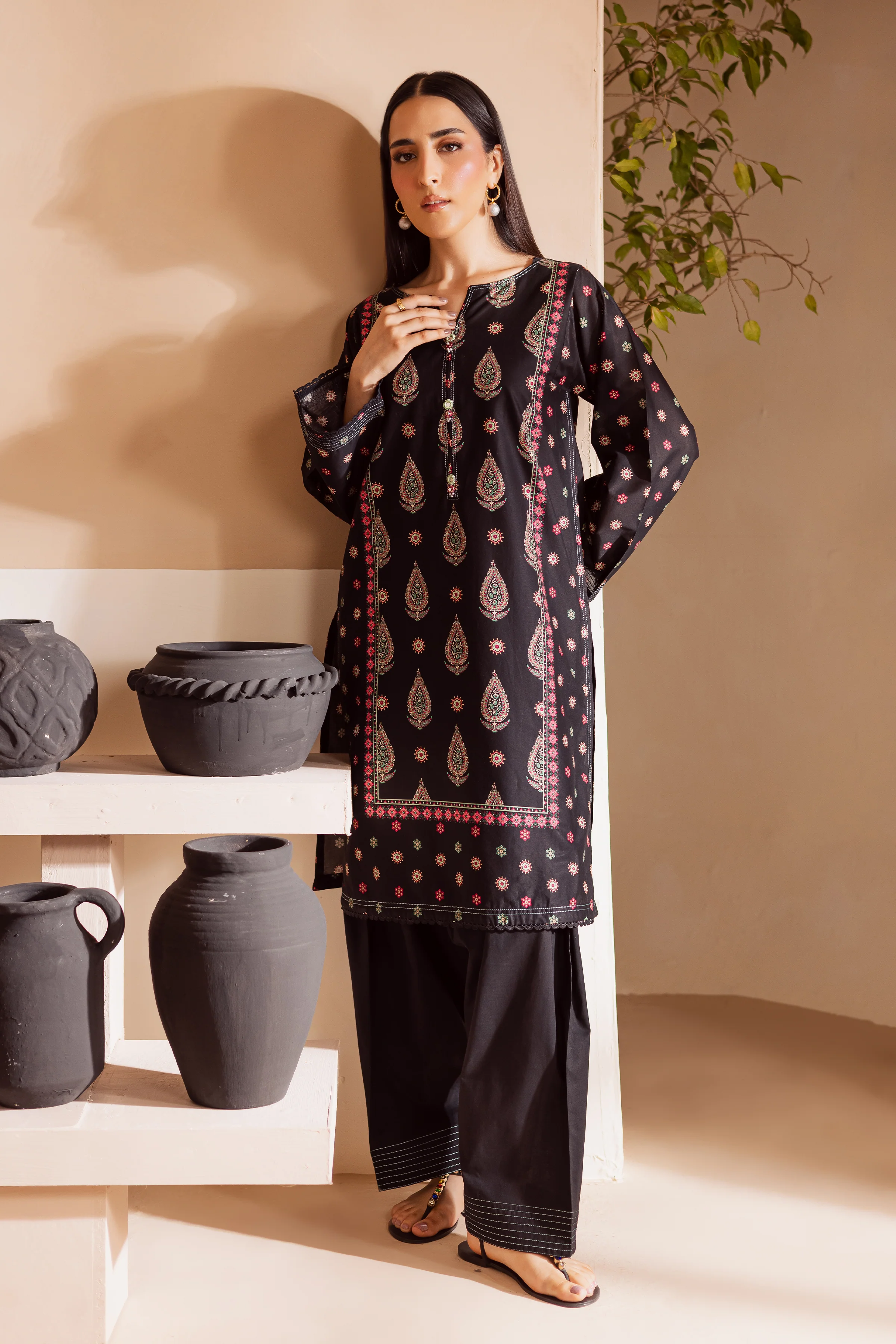 Elia 2Pc - Printed Lawn Dress - Image 4