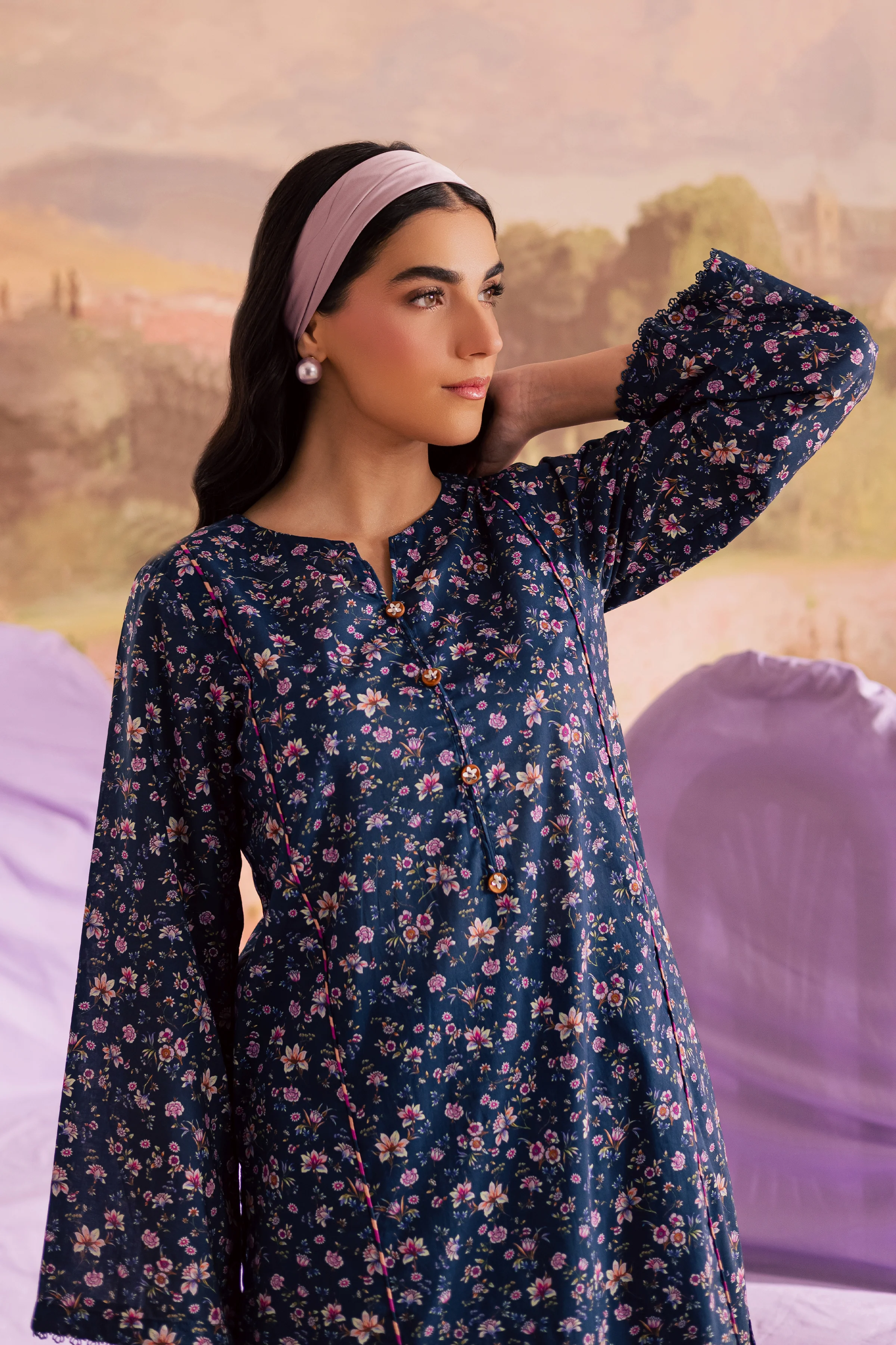 Elly 2Pc - Printed Lawn Dress - Image 3