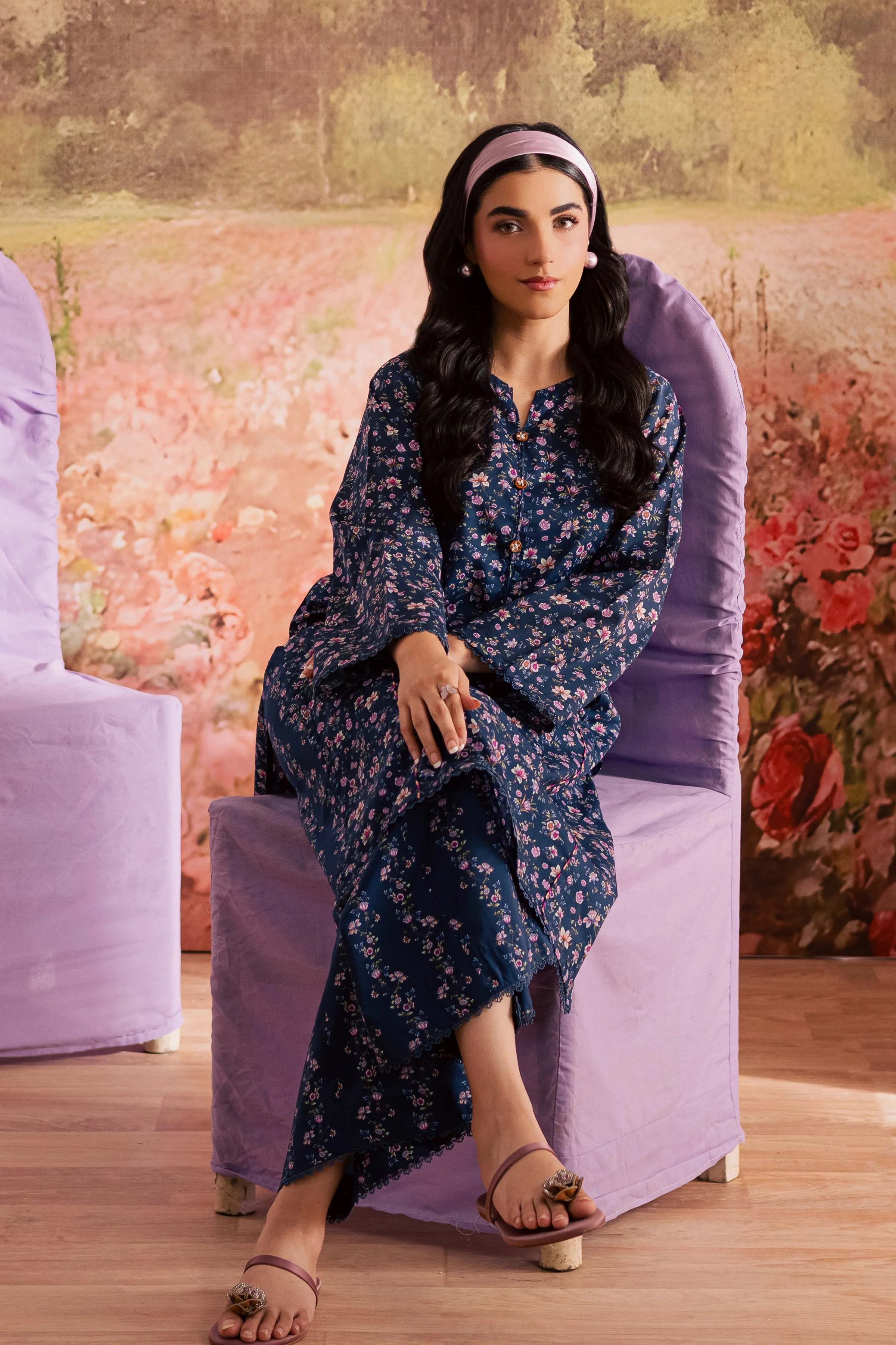 Elly 2Pc - Printed Lawn Dress - Image 4