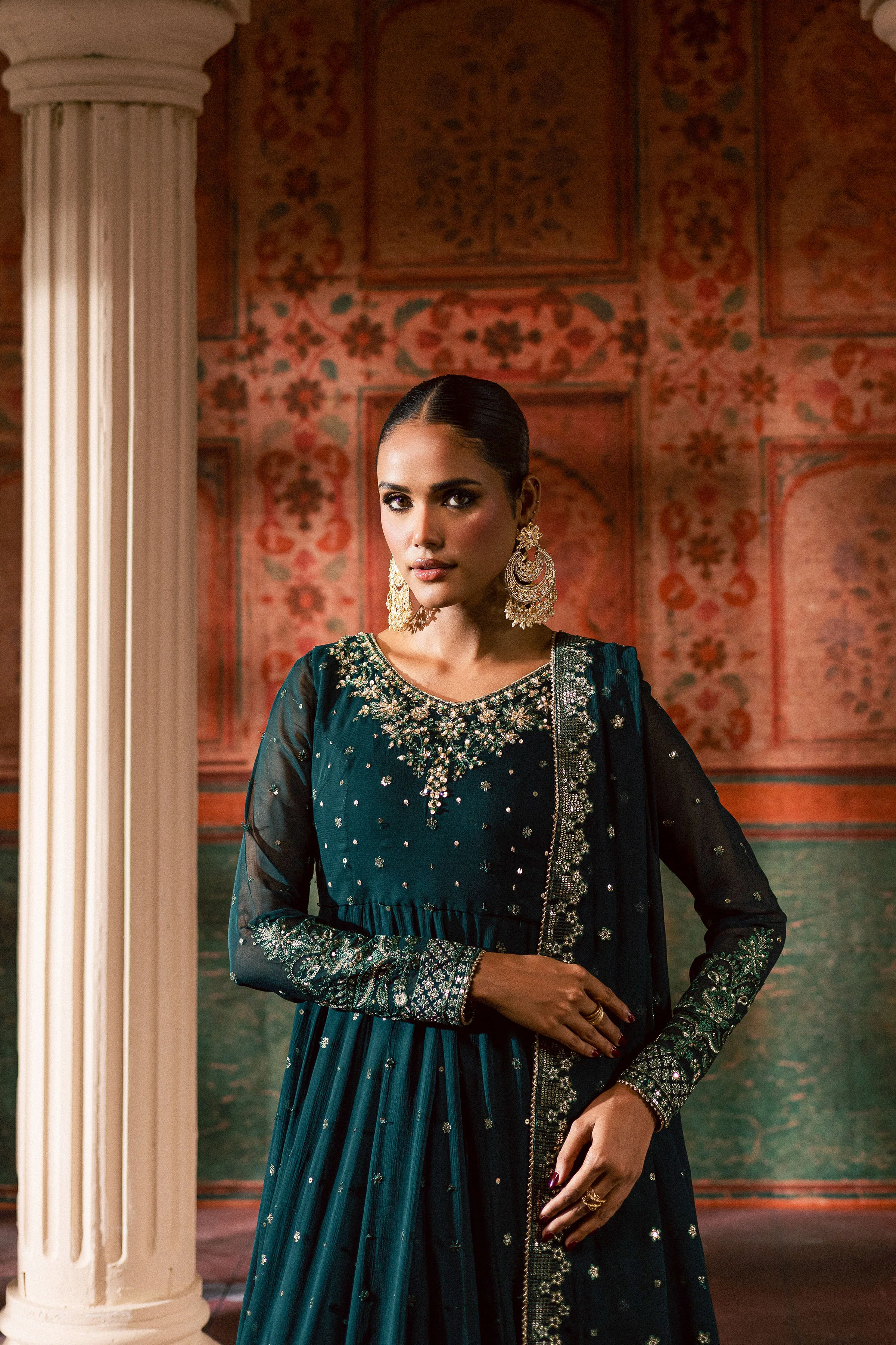 Emaline 3Pc - Chiffon Wedding Frock - Image 2