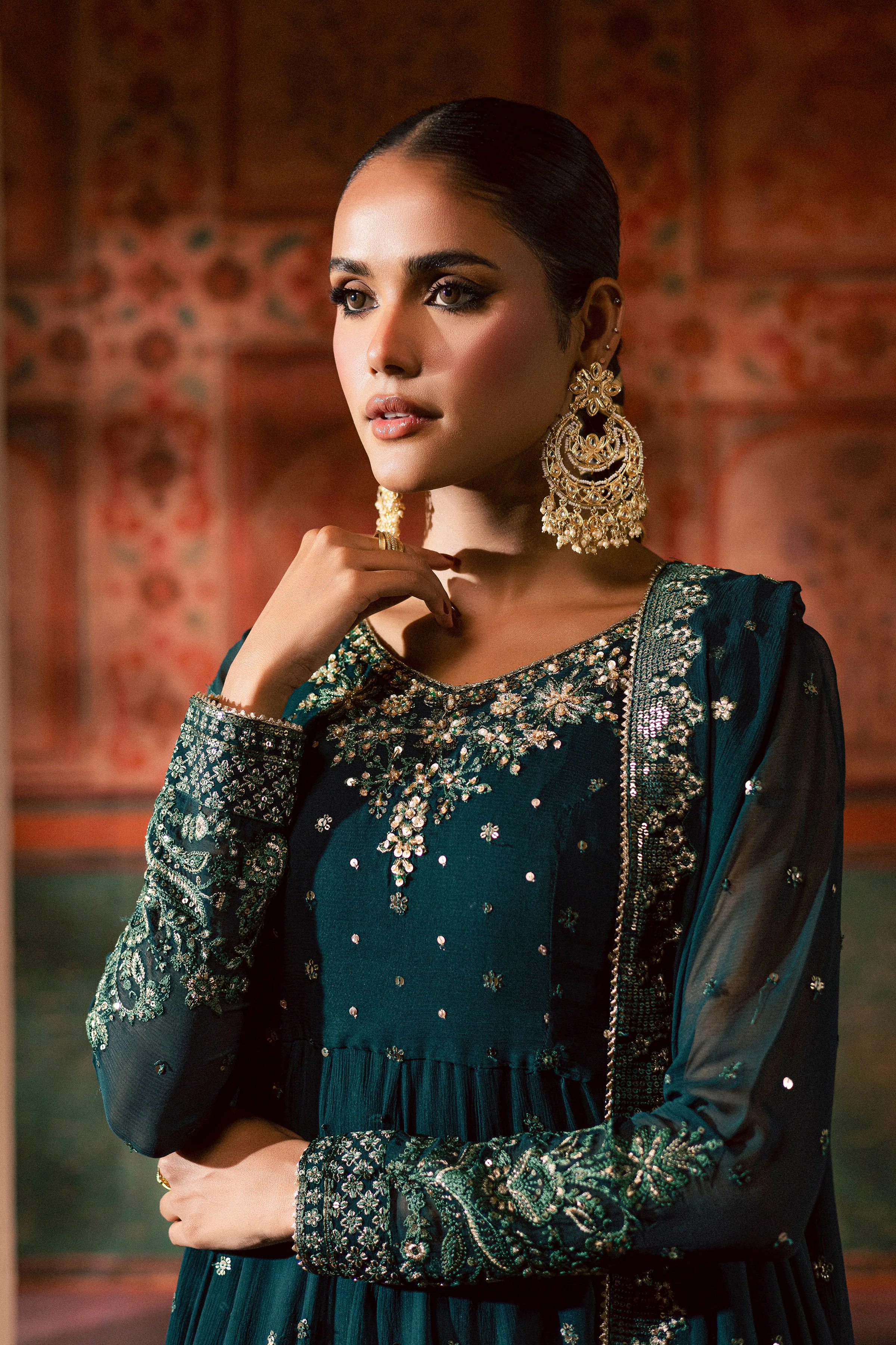Emaline 3Pc - Chiffon Wedding Frock - Image 6