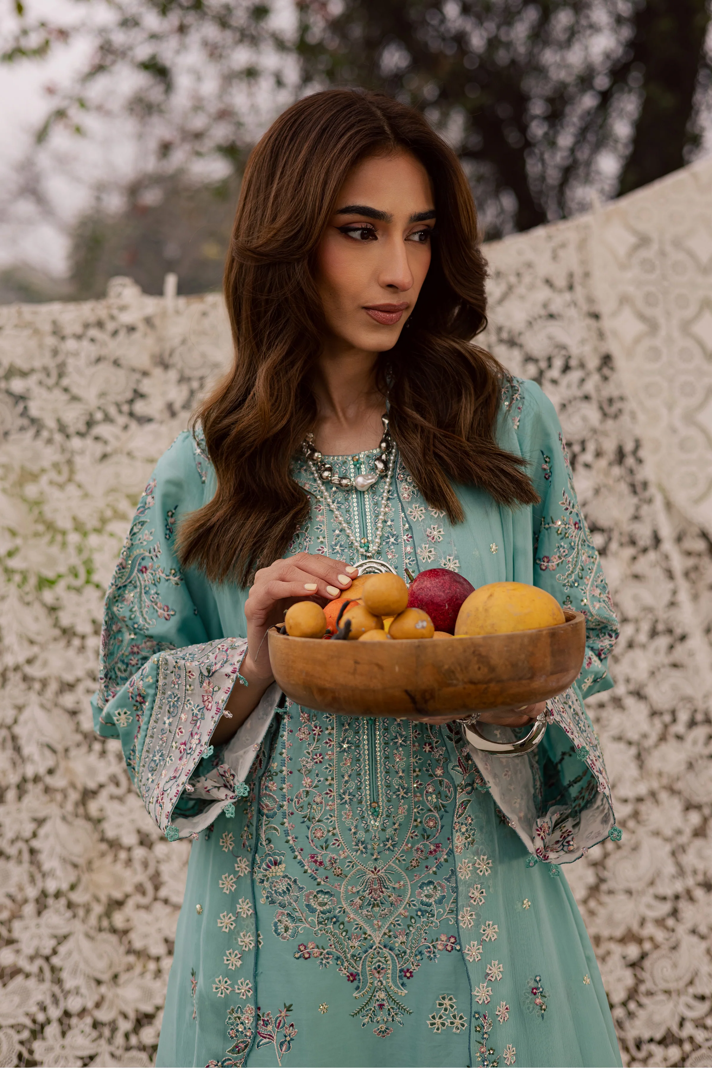 Emerald Toska 3Pc - Festive Embroidered Lawn - Image 4