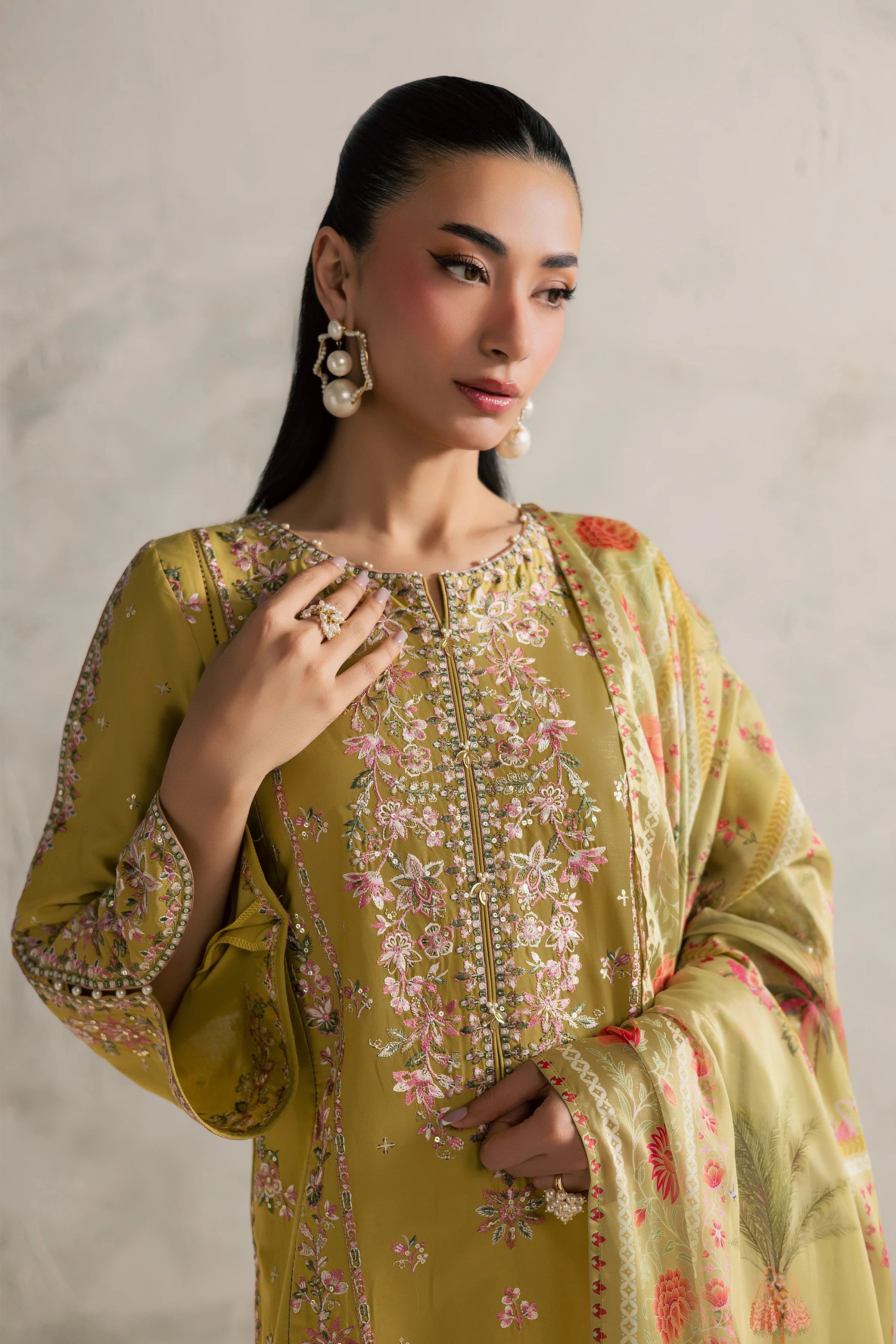 Essence 3Pc - Festive Embroidered Lawn - Image 6