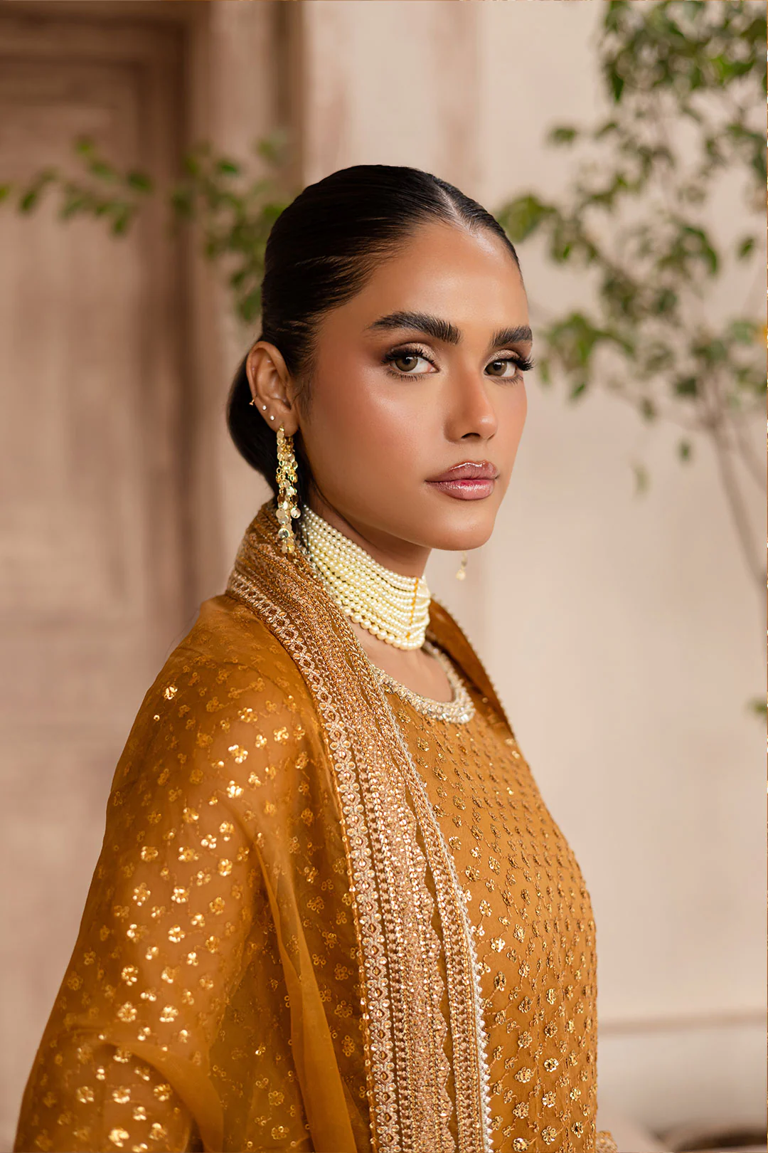 Ezra Mustard 3Pc - Embroidered Luxe Pret6 - Image 5
