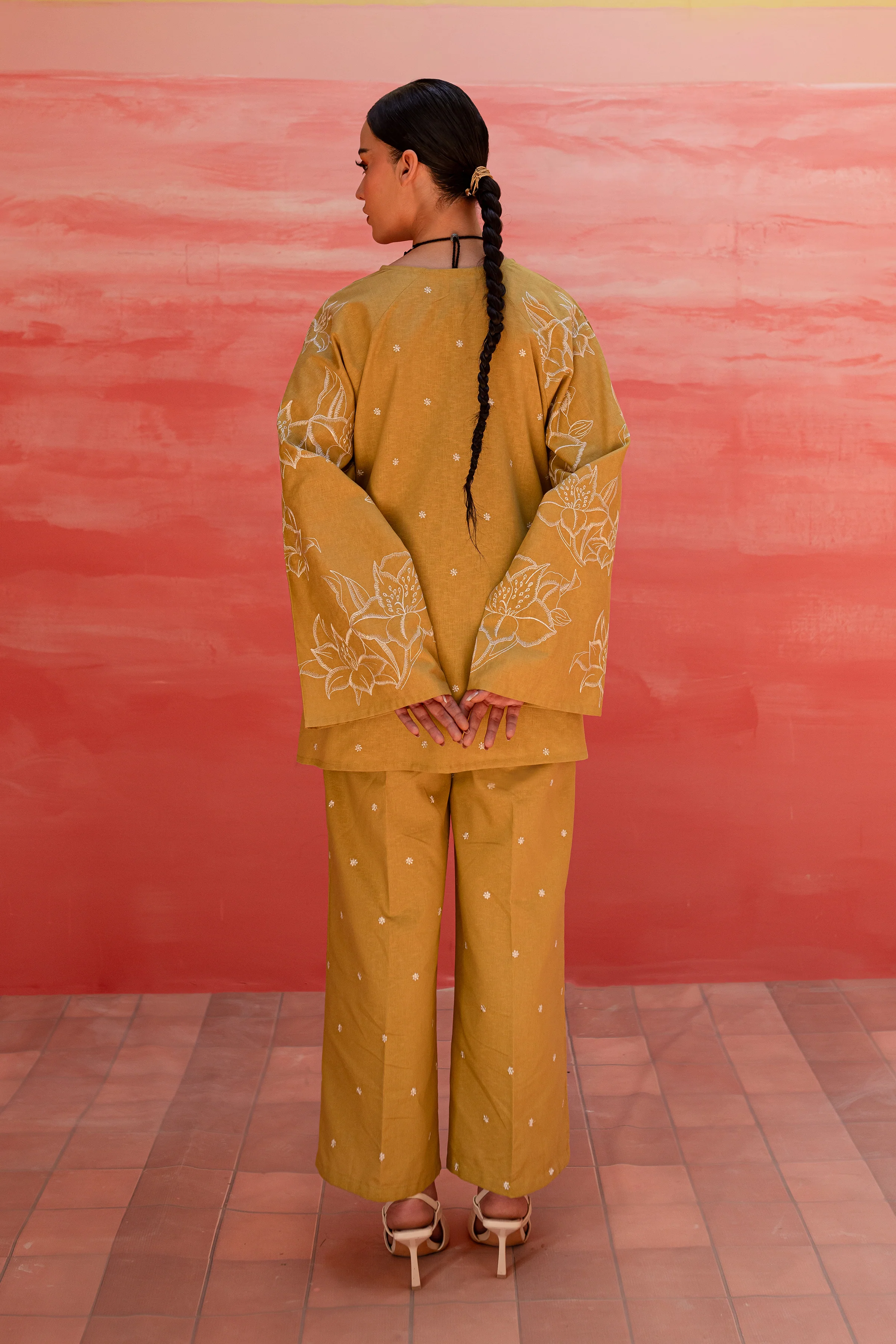 Famy 2Pc - Embroidered Karandi Dress - Image 4