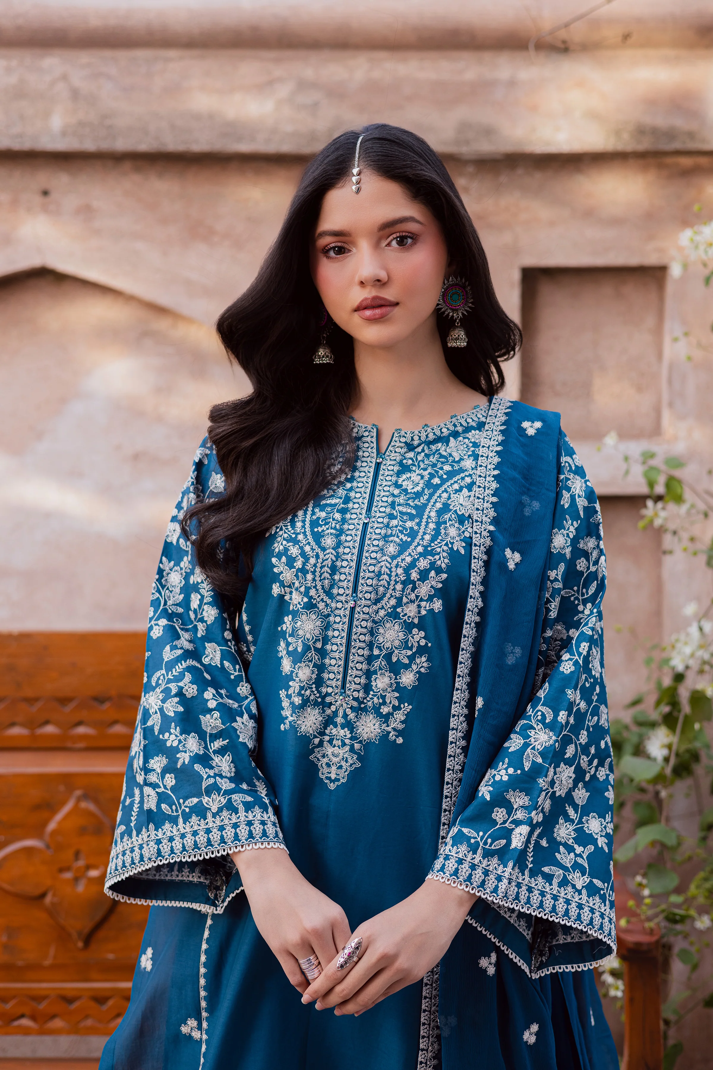 Farsali 3Pc - Festive Embroidered Lawn - Image 4