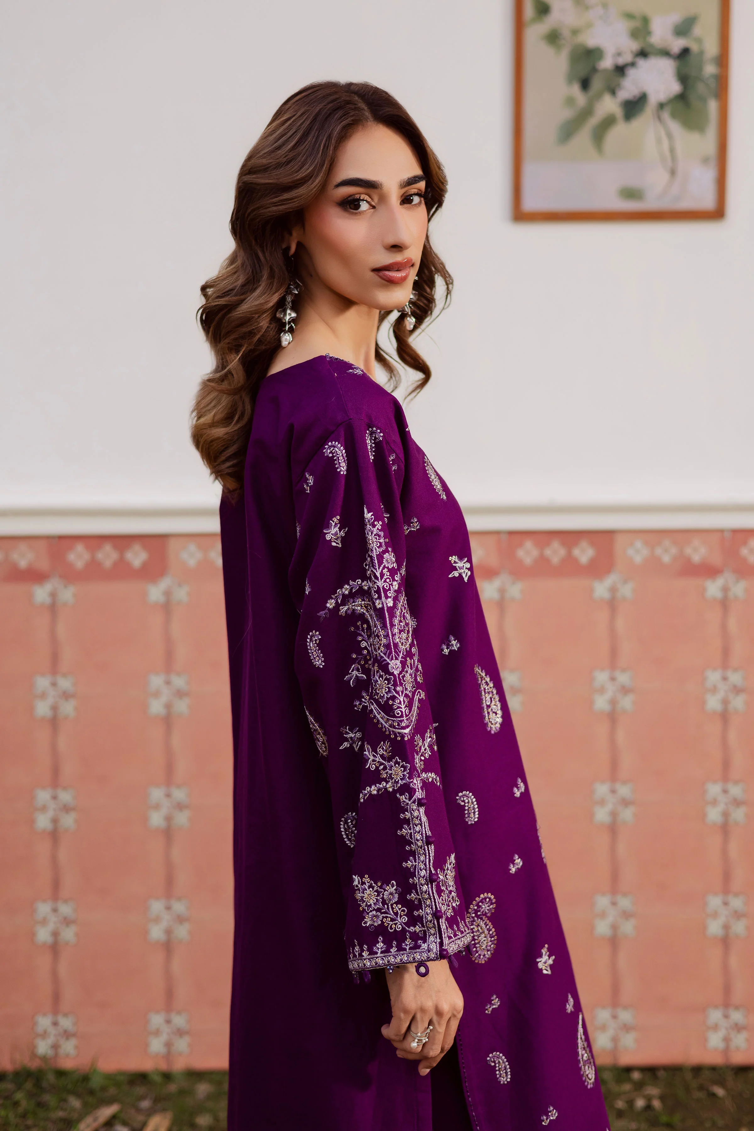 Fave 2Pc - Embroidered Khaddar Dress - Image 4