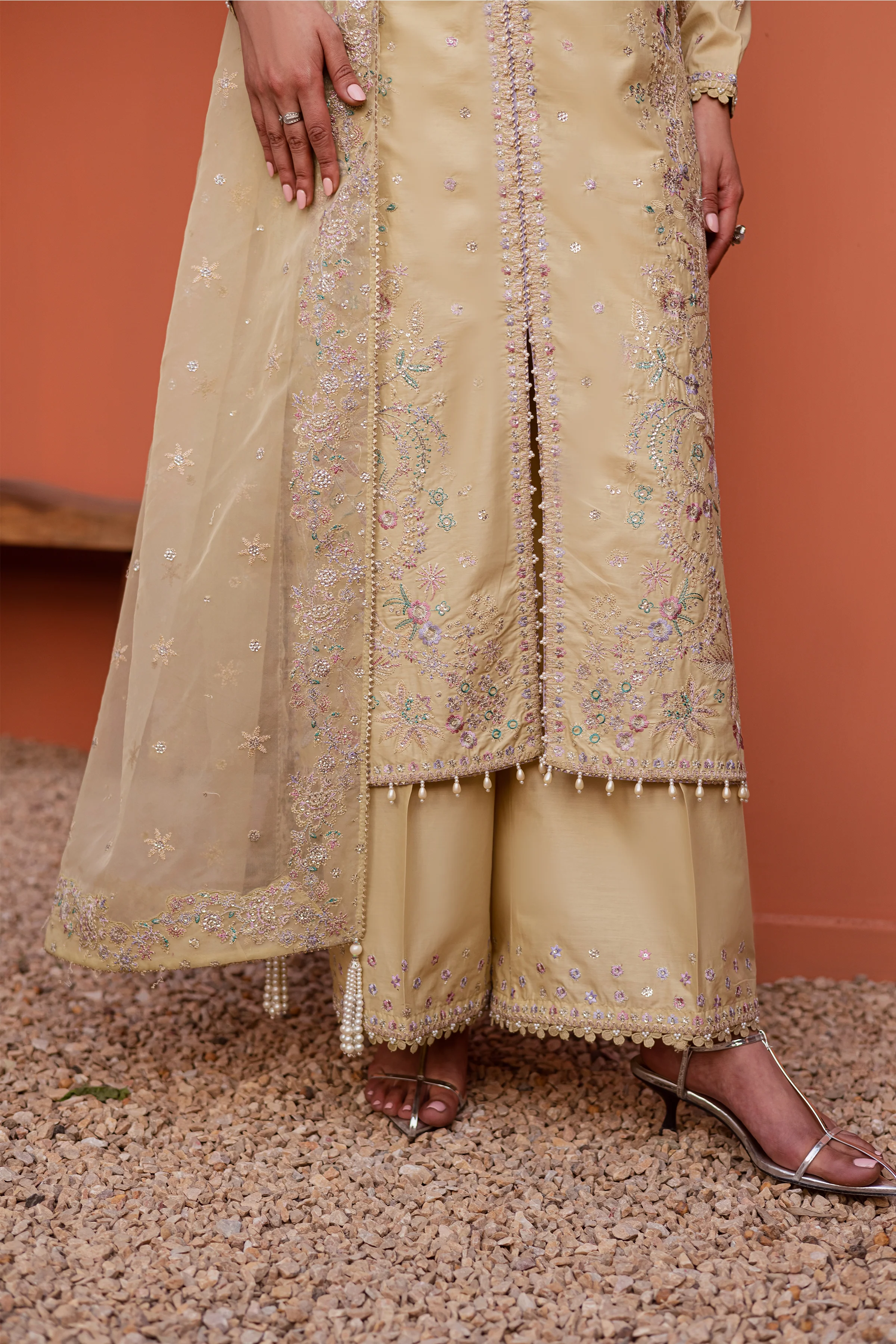 Felia 3Pc - Festive Embroidered Lawn - Image 10
