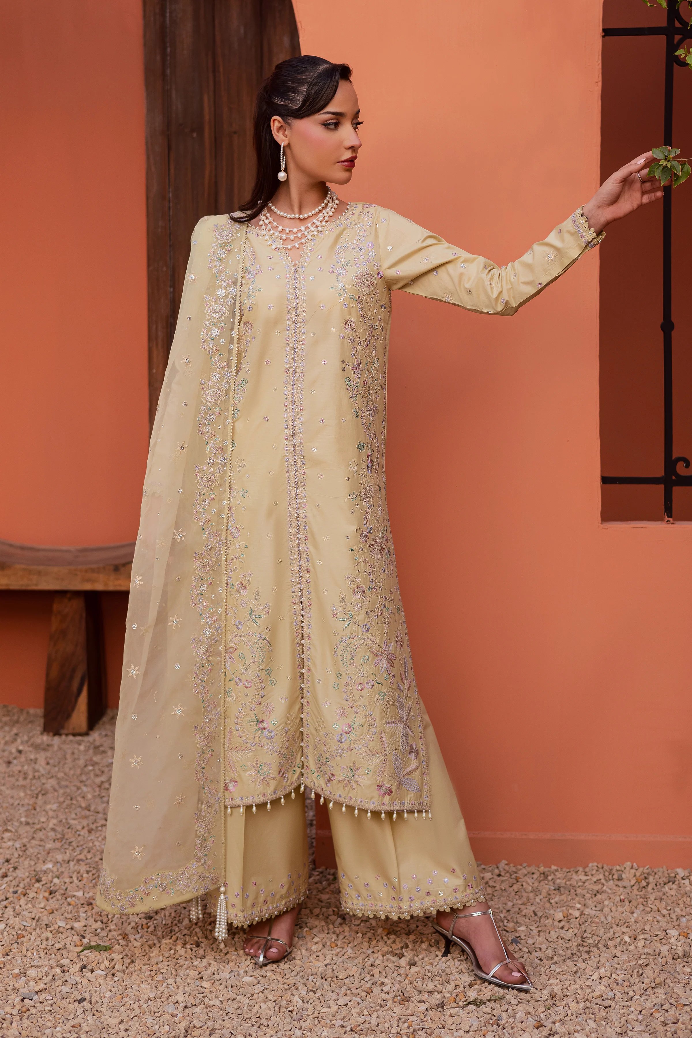 Felia 3Pc - Festive Embroidered Lawn - Image 3