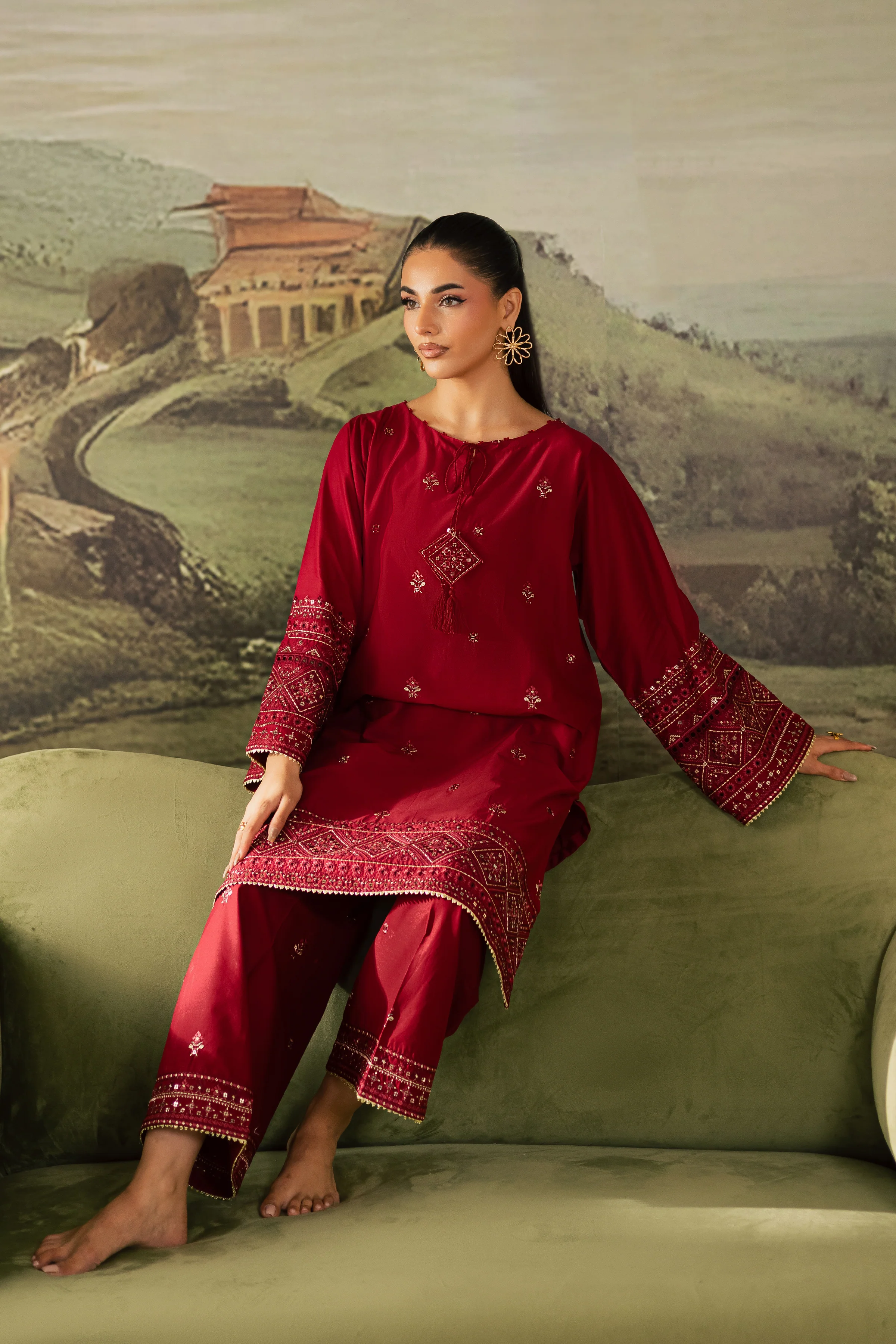 Flawn 2Pc - Embroidered Lawn Pret - Image 5