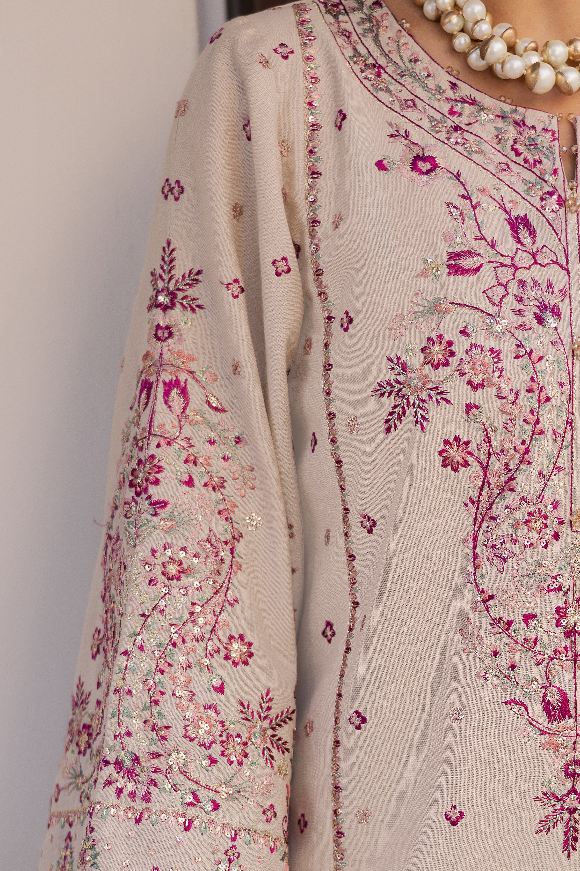 Fleur 3Pc - Embroidered Karandi Dress - Image 6