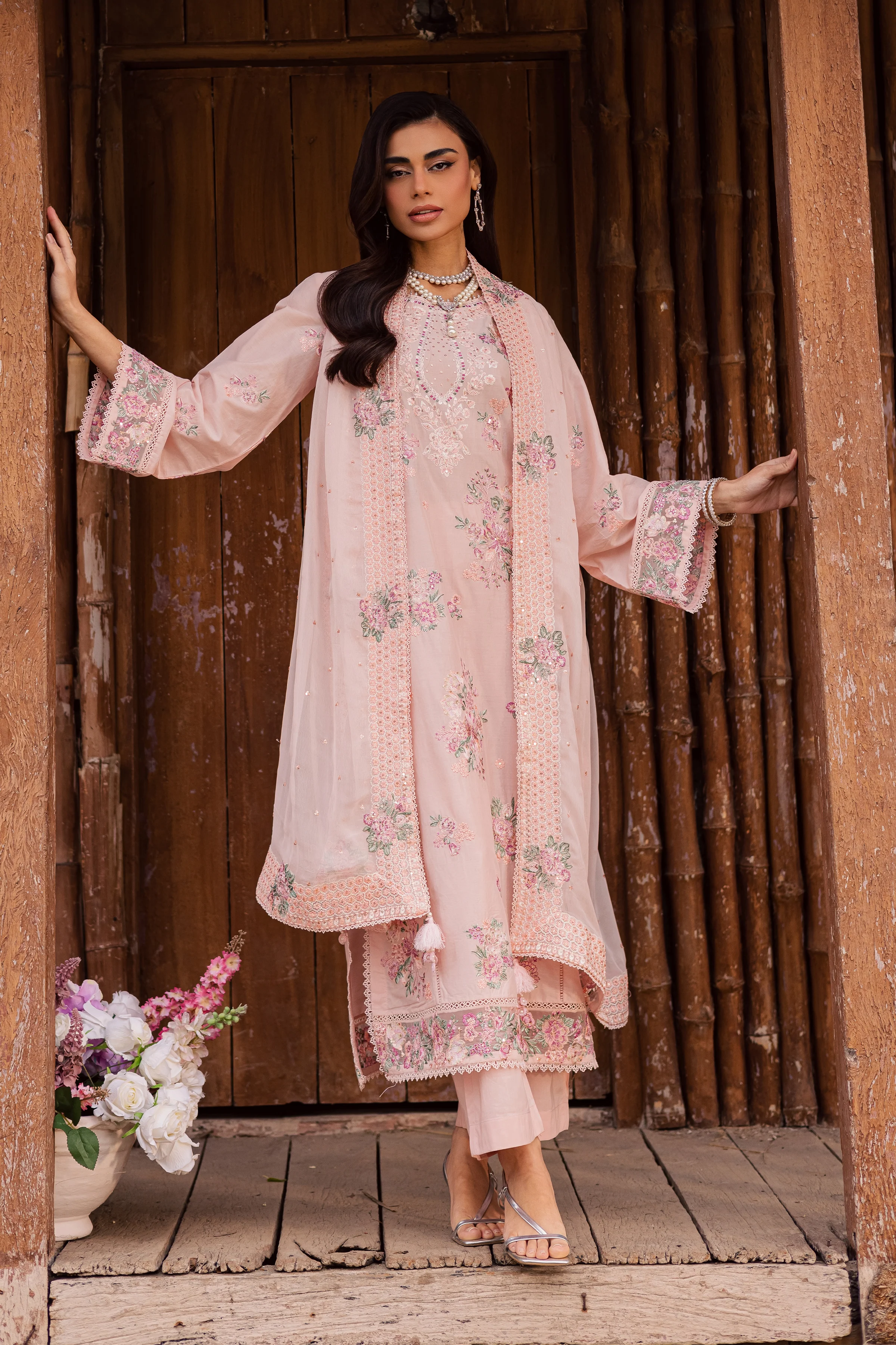 Florayne 3Pc - Festive Embroidered Lawn - Image 3