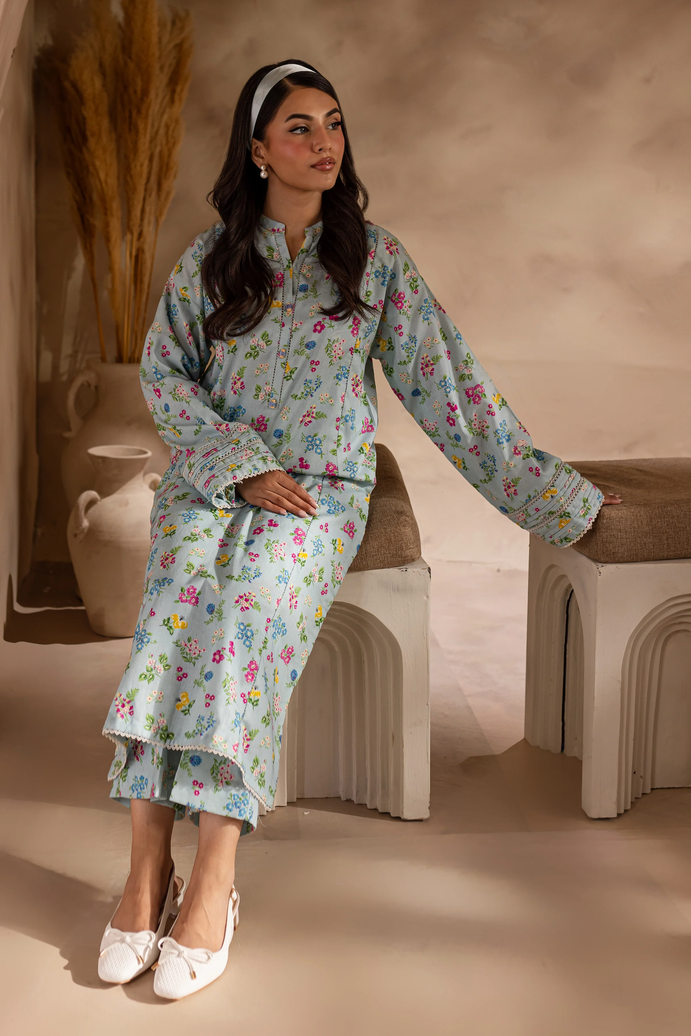 Floriana 2Pc - Printed Khaddar Dress - Image 6