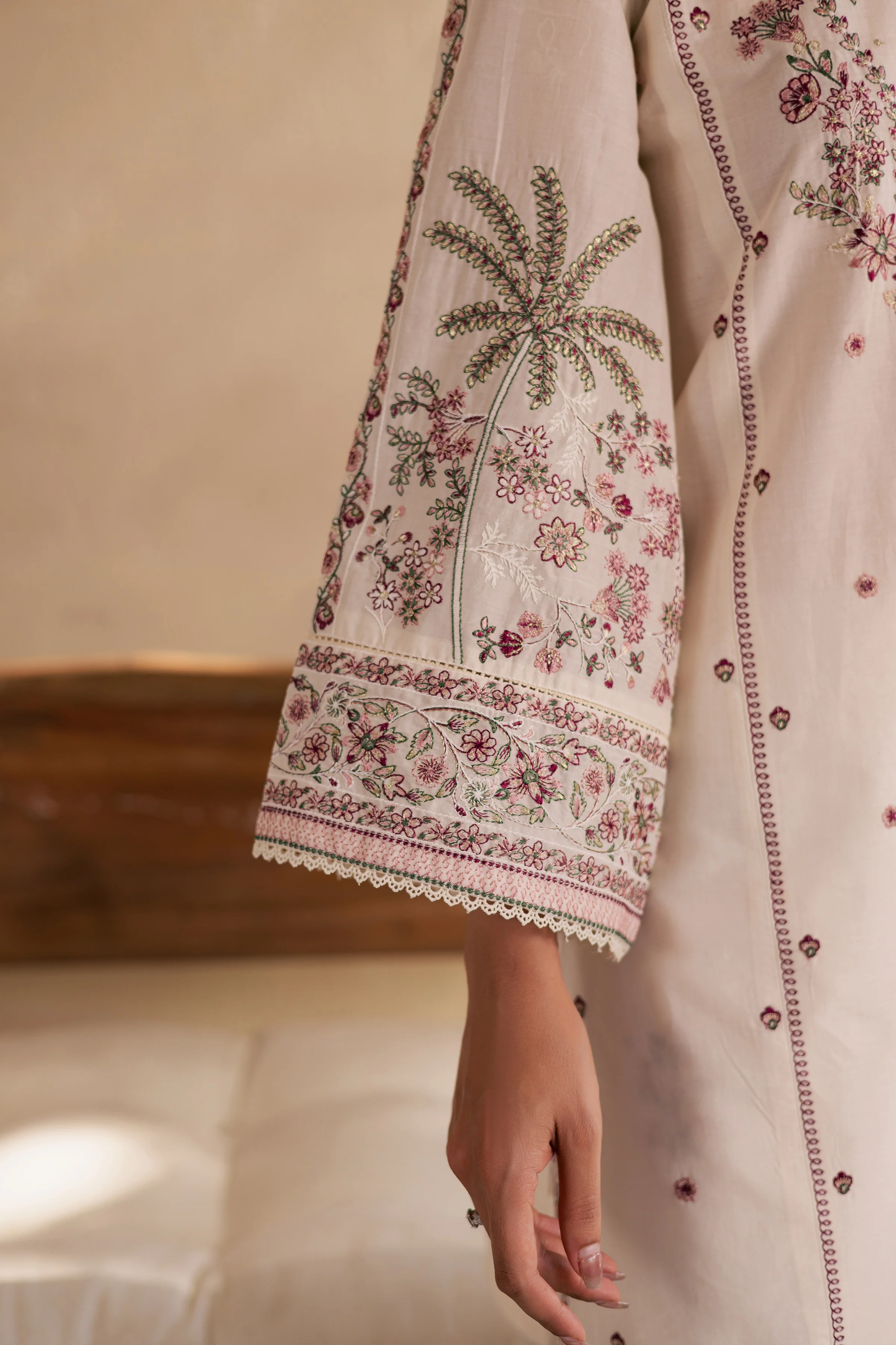 Flynn 3Pc - Embroidered Solid Dress - Image 9