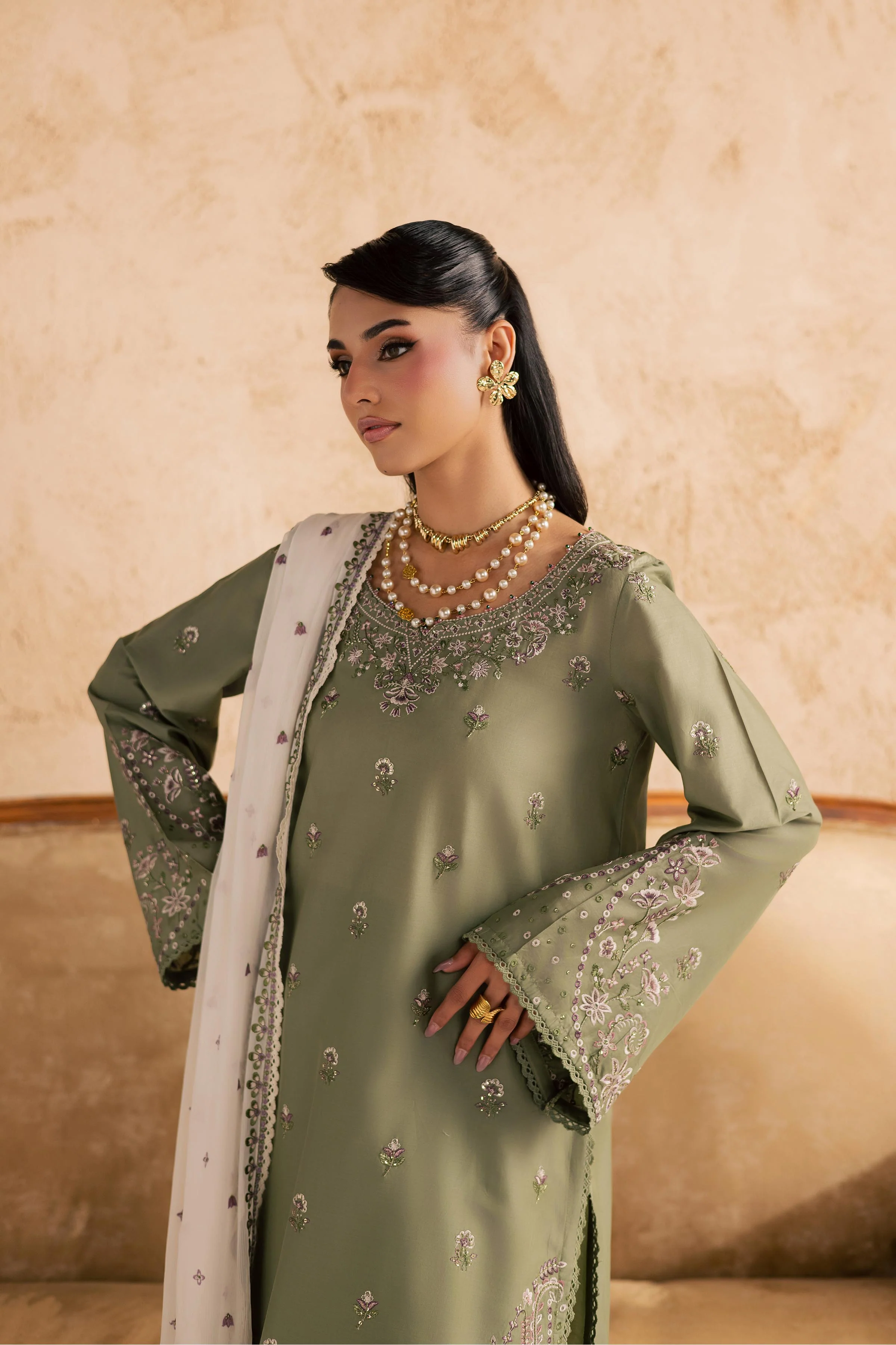 Forest Whisper 3Pc - Embroidered Festive Pret - Image 2
